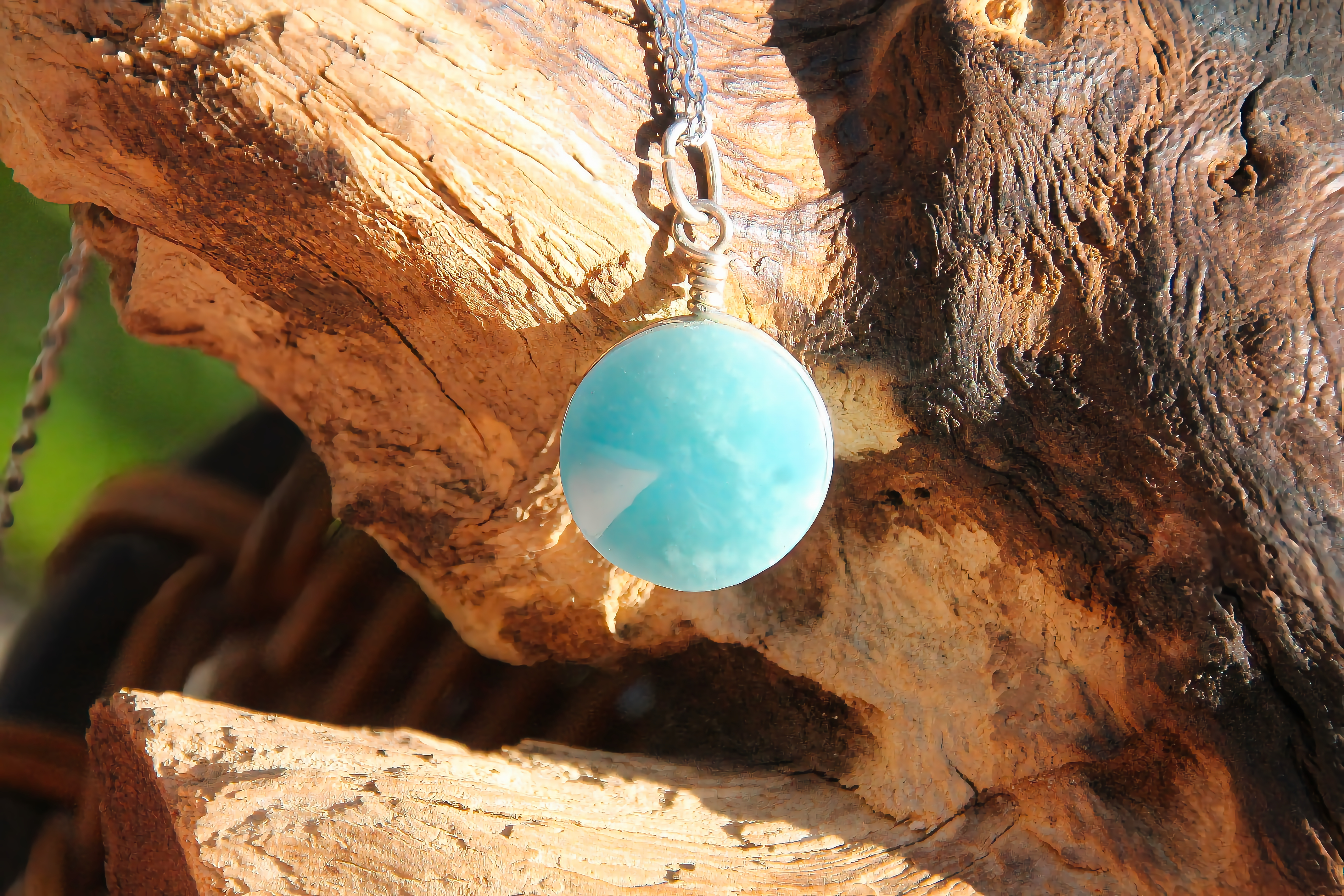 Blauer Onyx Halskette