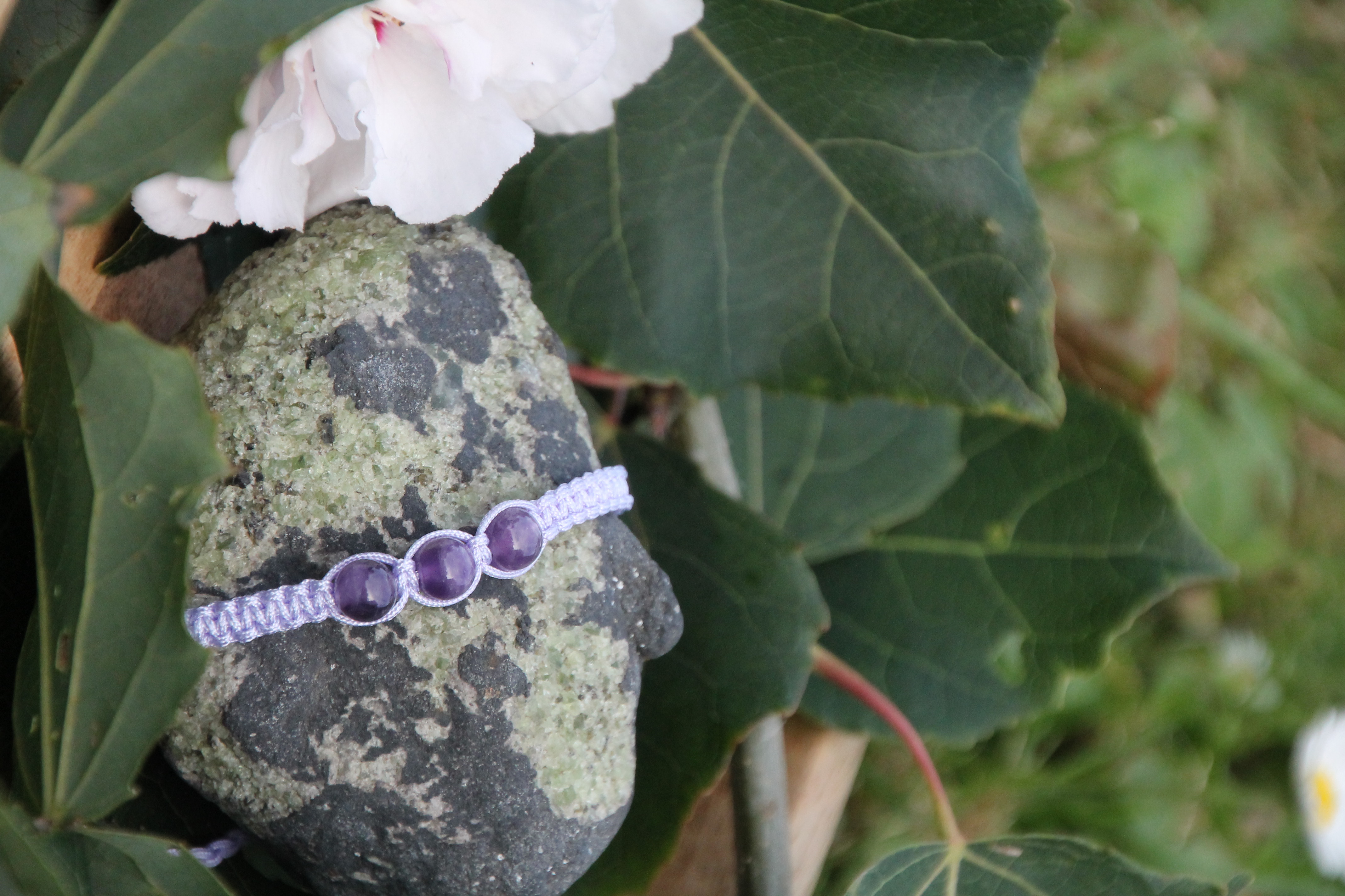 Amethyst - Makramee Armband