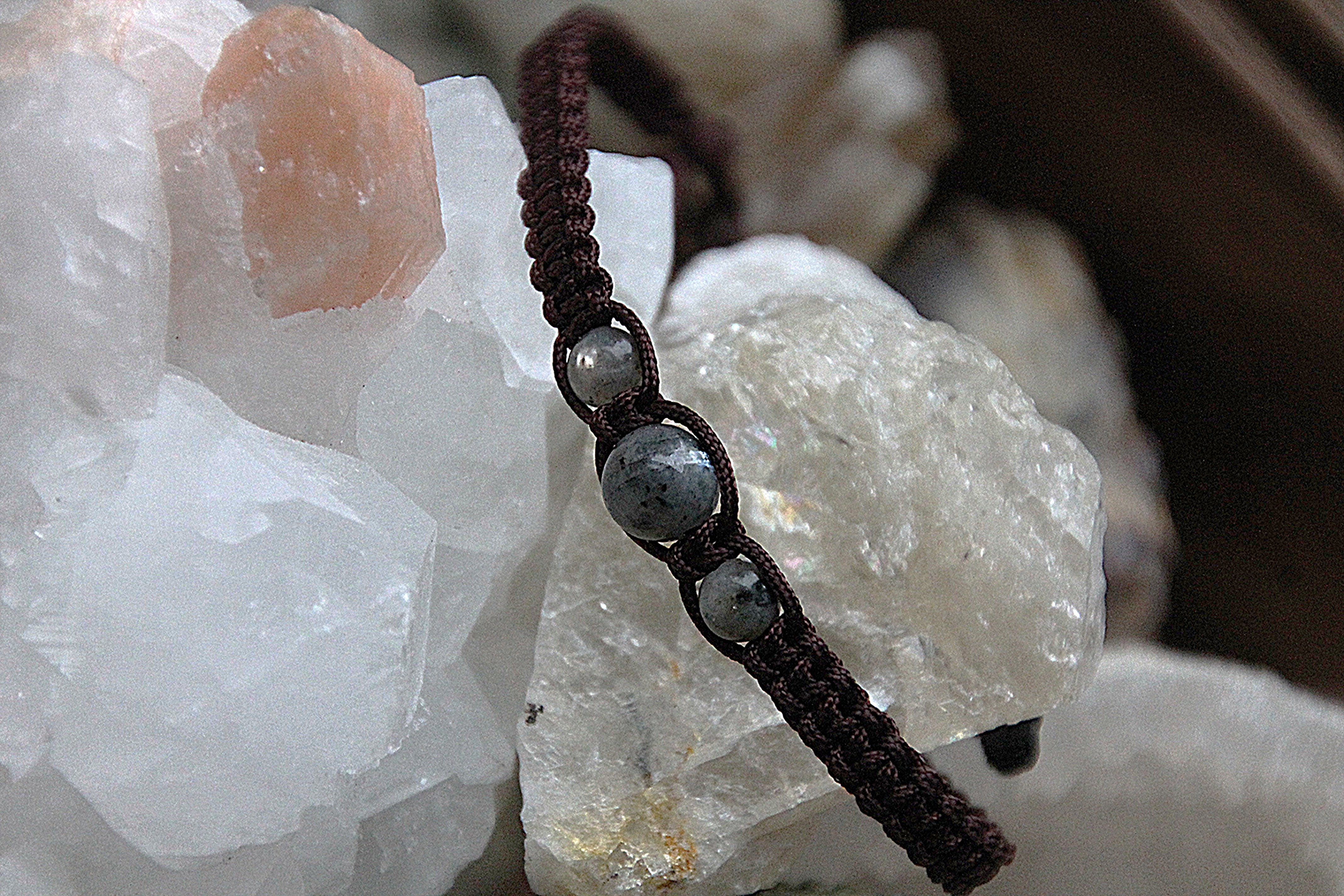 Labradorit - Makramee Armband