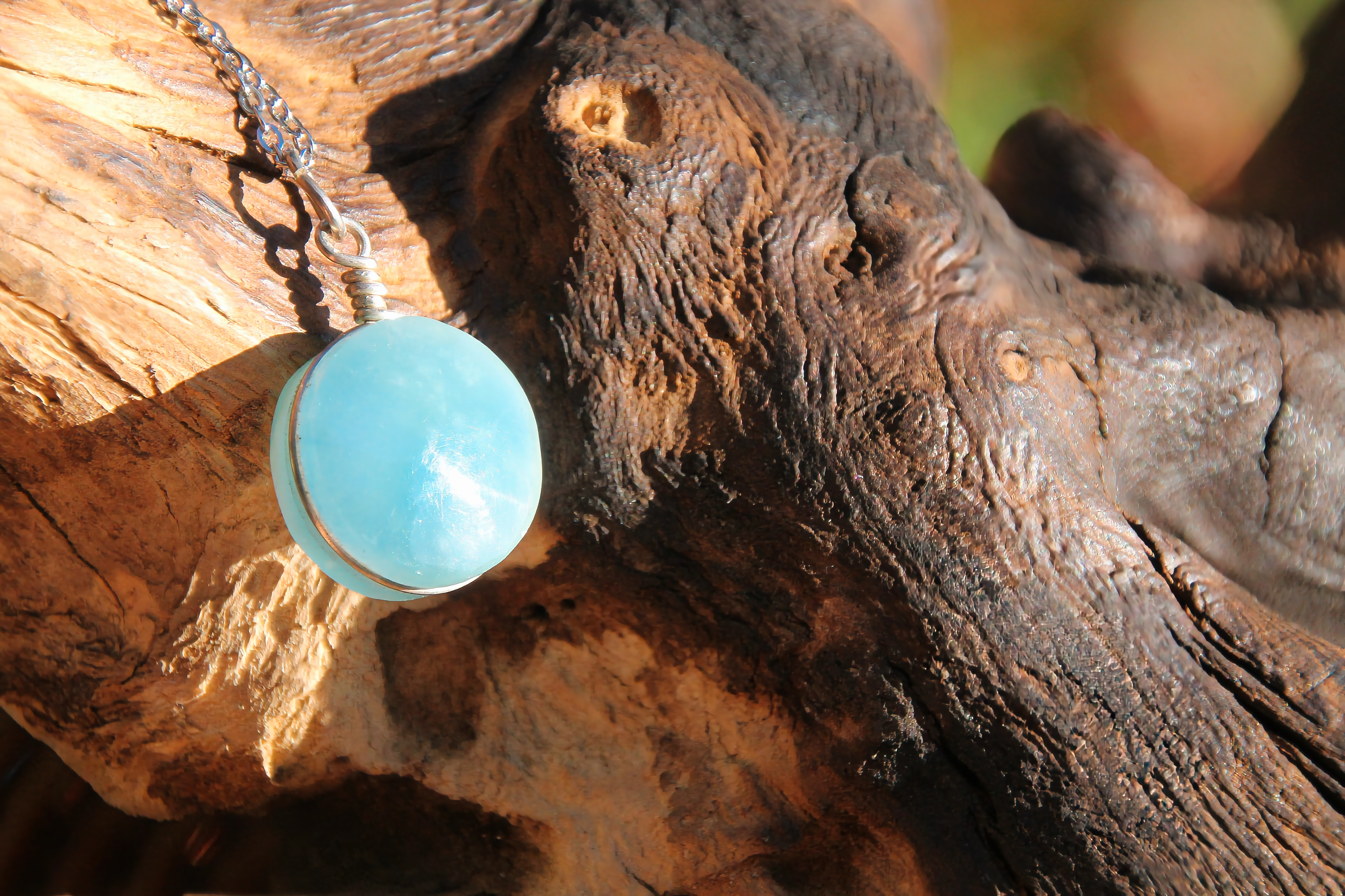 Blauer Onyx Halskette