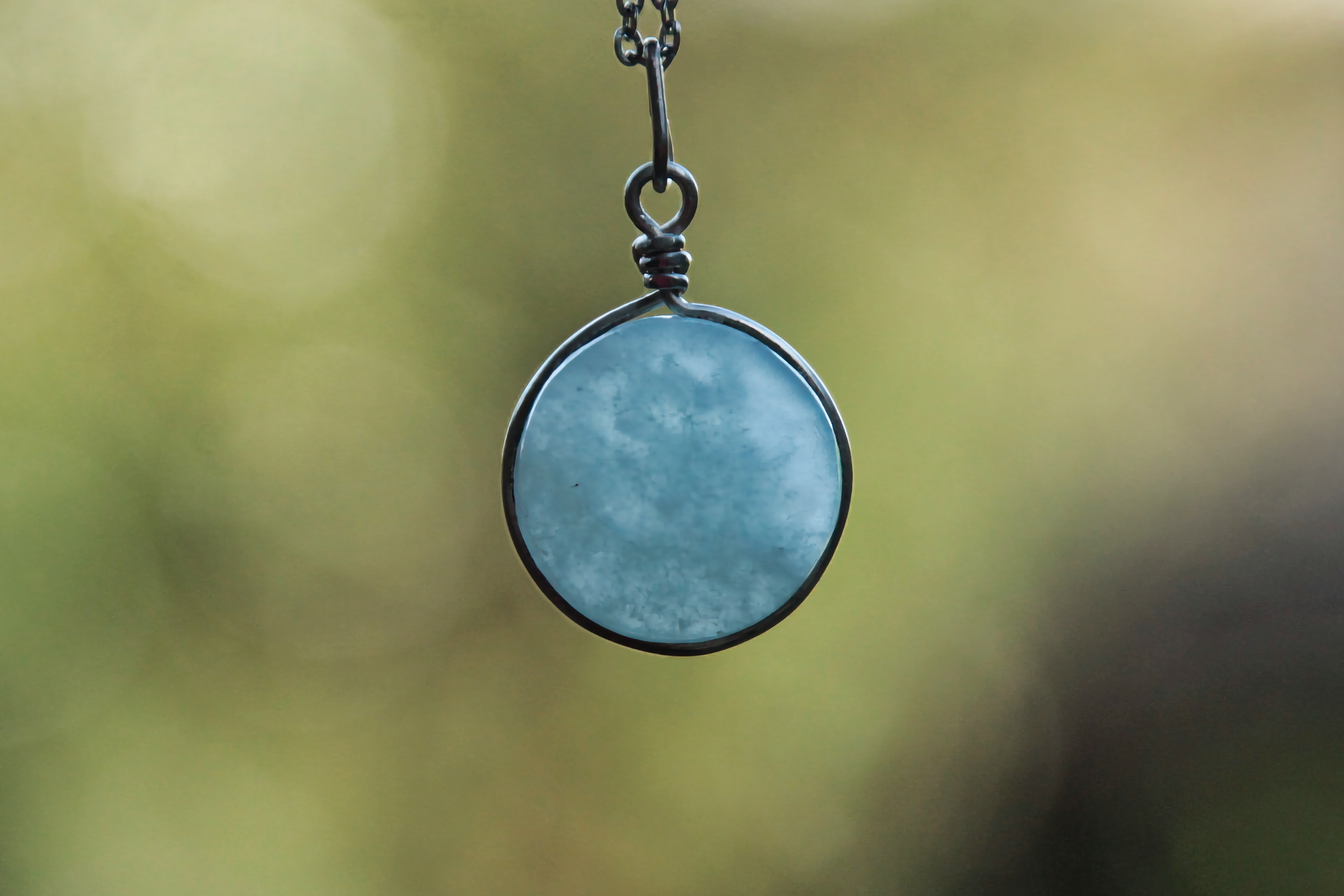 Blauer Onyx Halskette