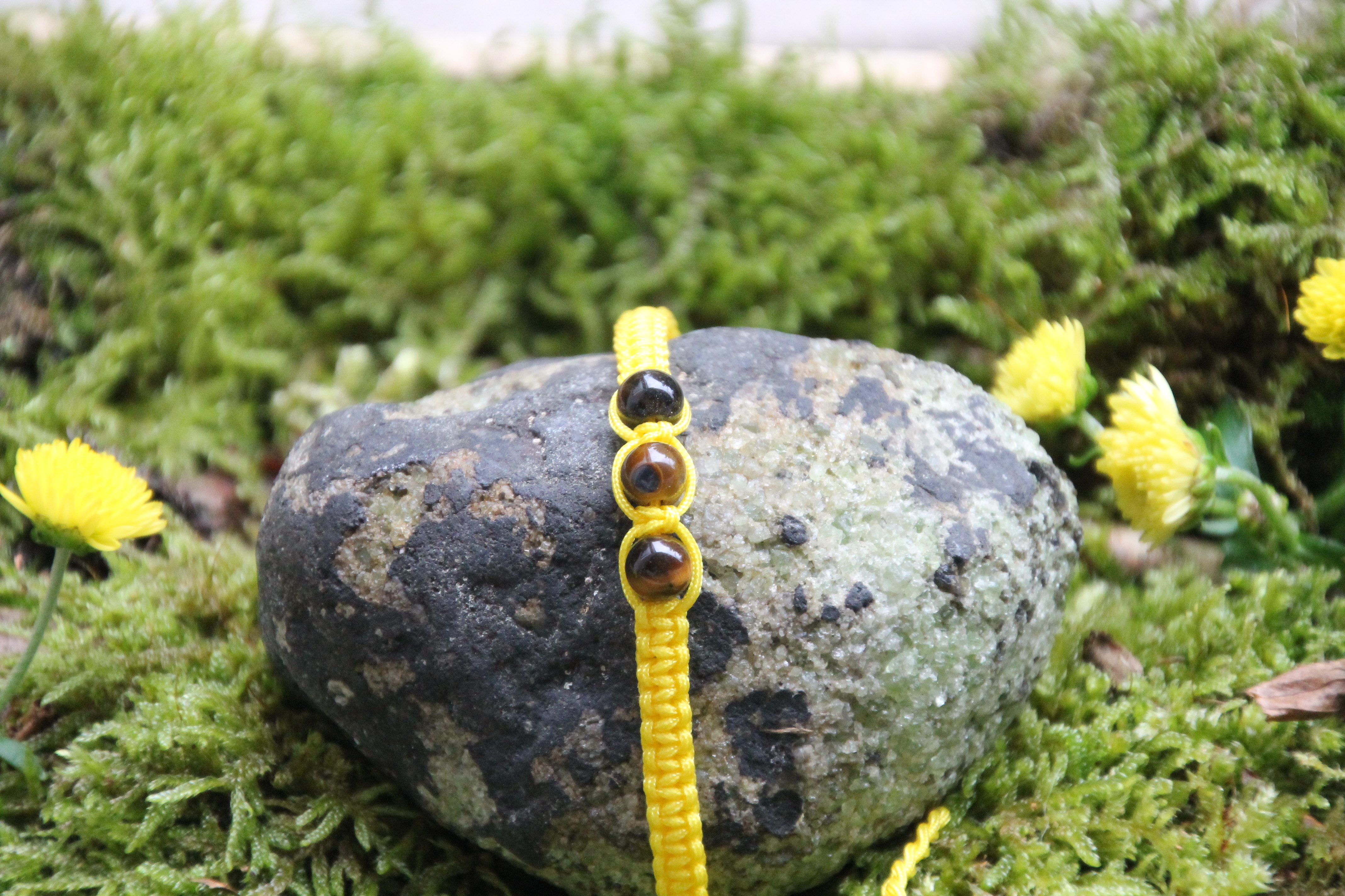 Tigerauge - Makramee Armband