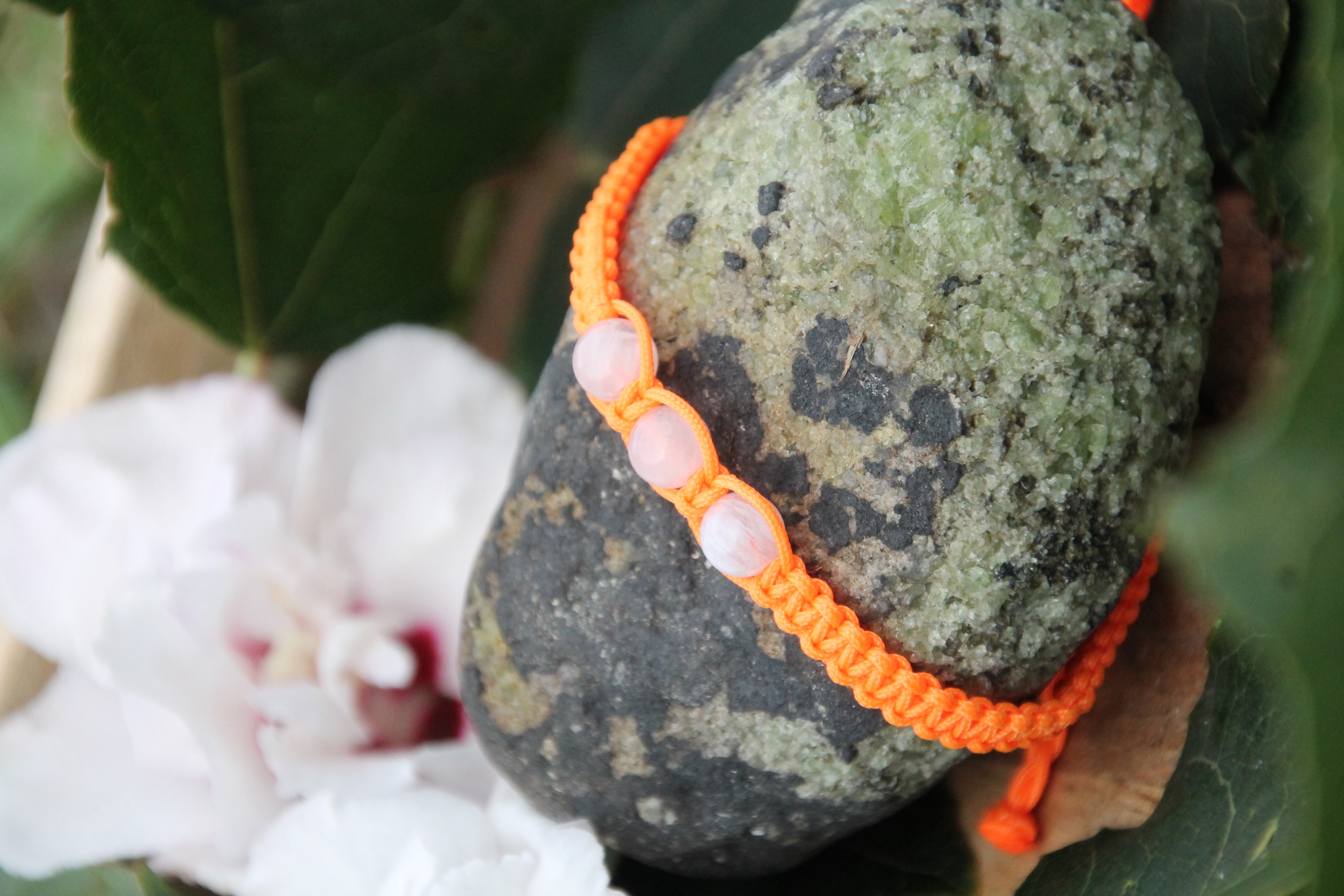 Mondstein - Makramee Armband