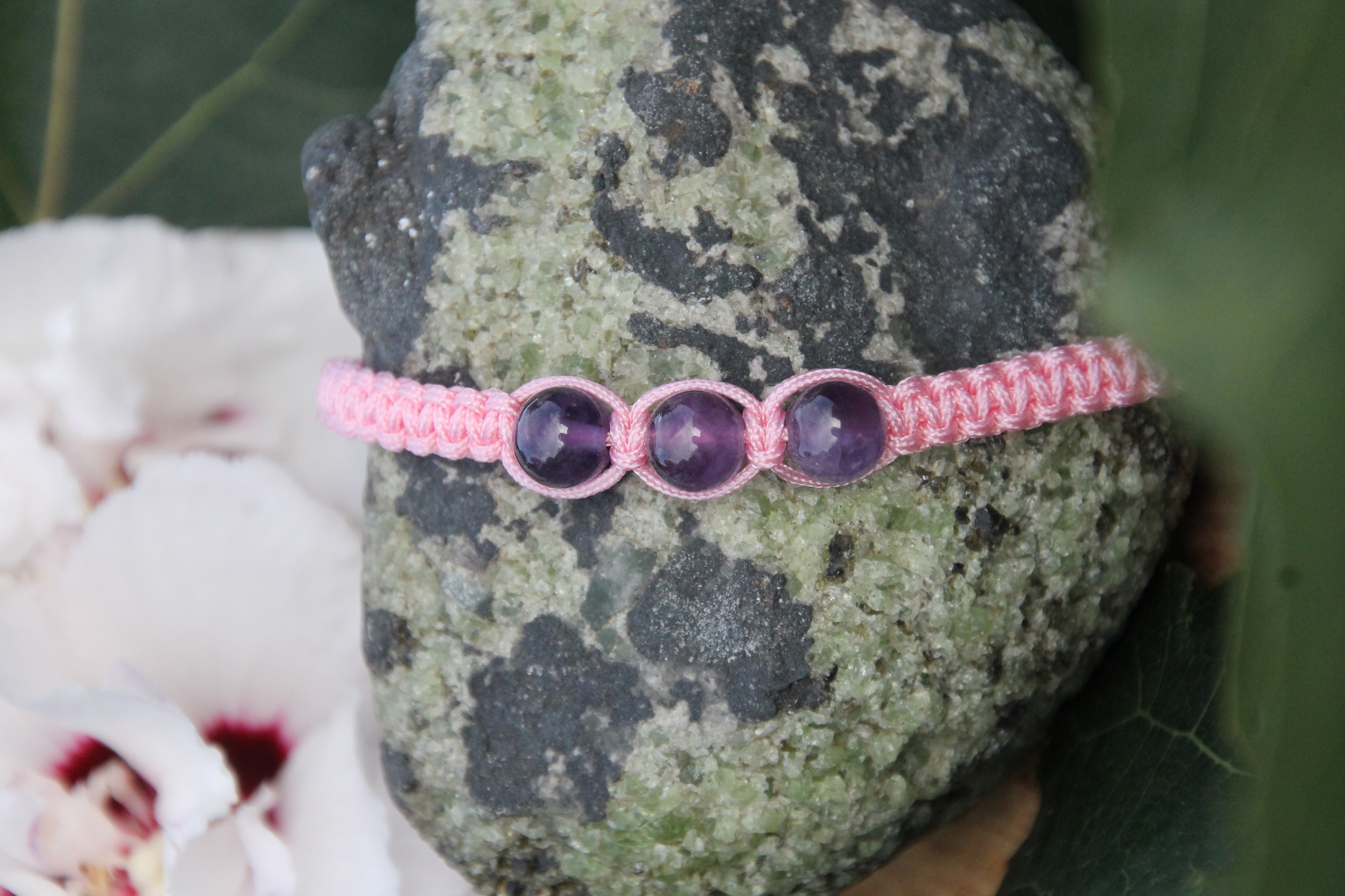 Amethyst - Makramee Armband