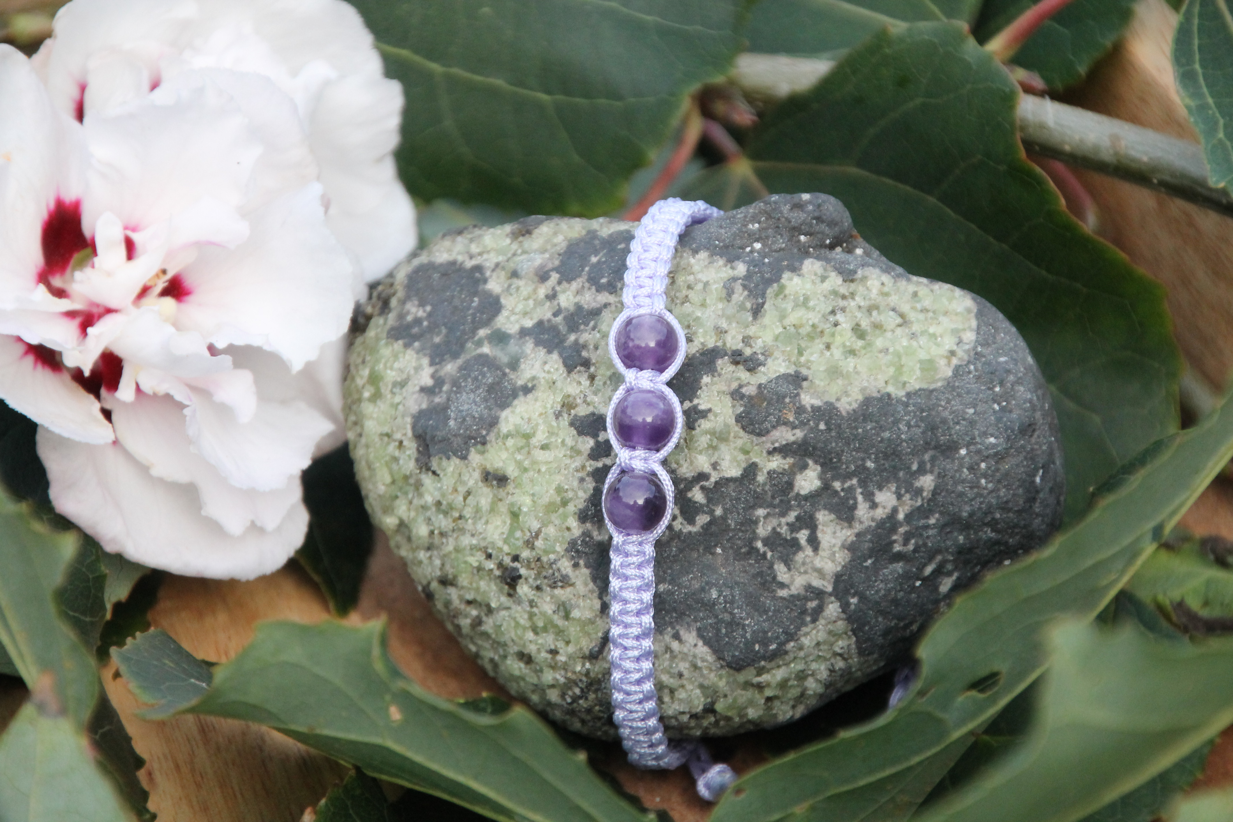 Amethyst - Makramee Armband