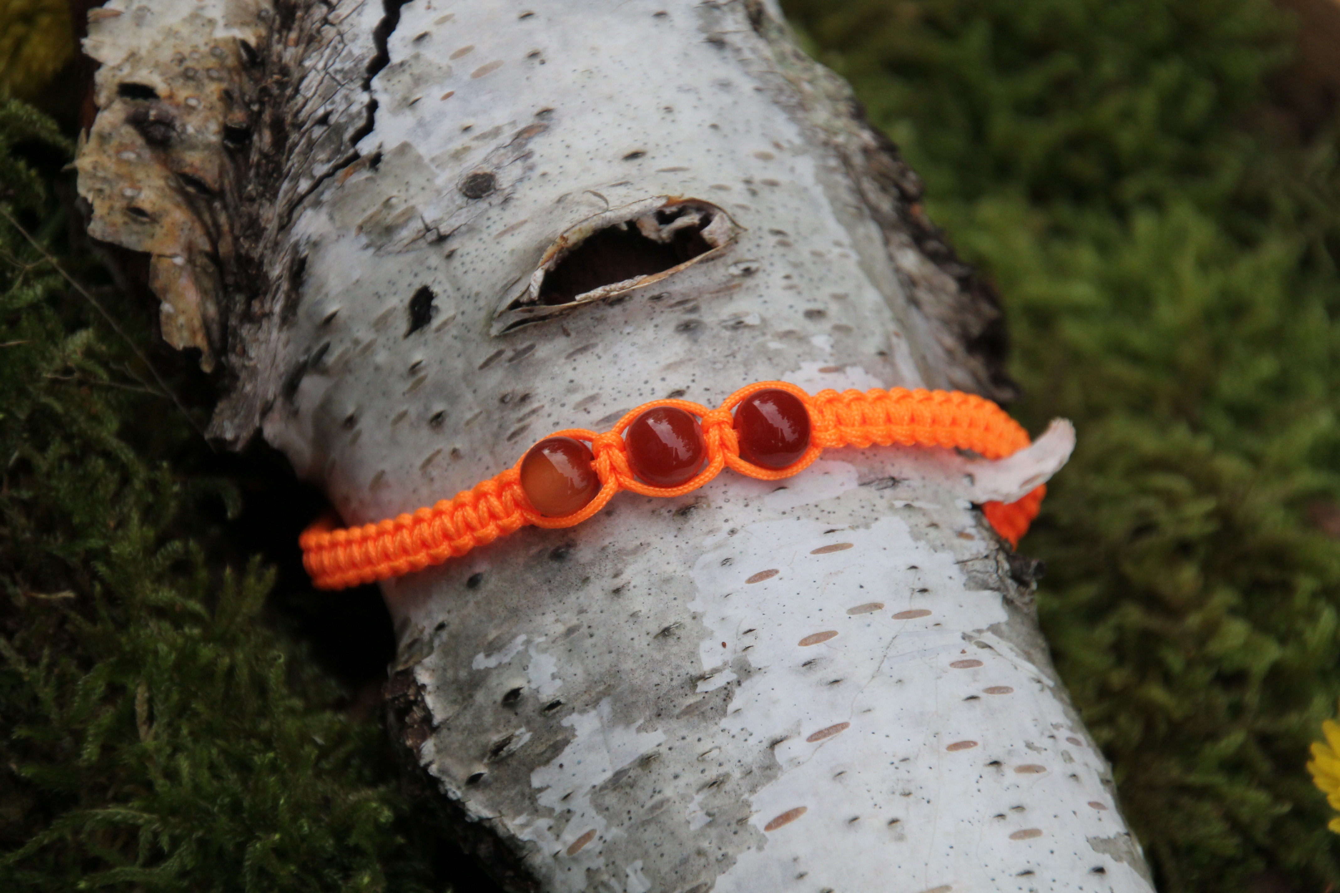 Karneol - Makramee Armband