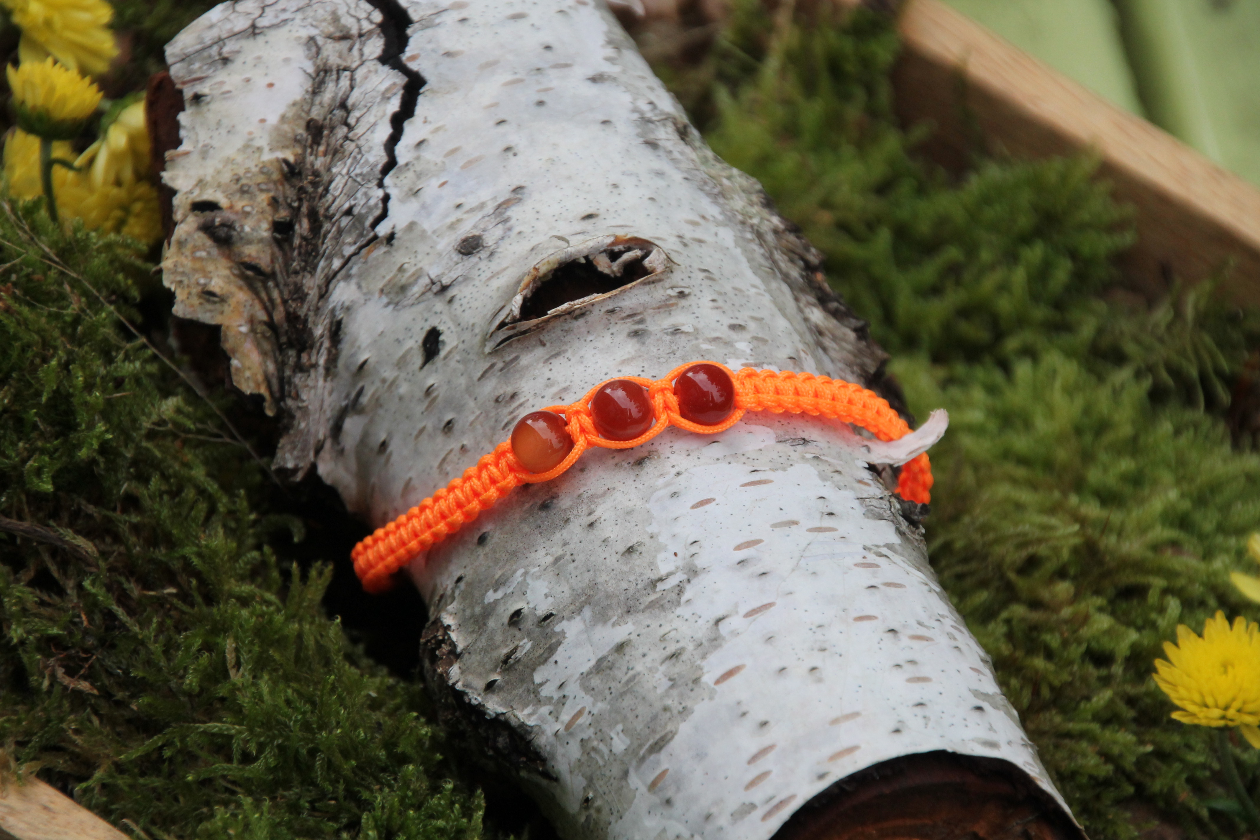 Karneol - Makramee Armband