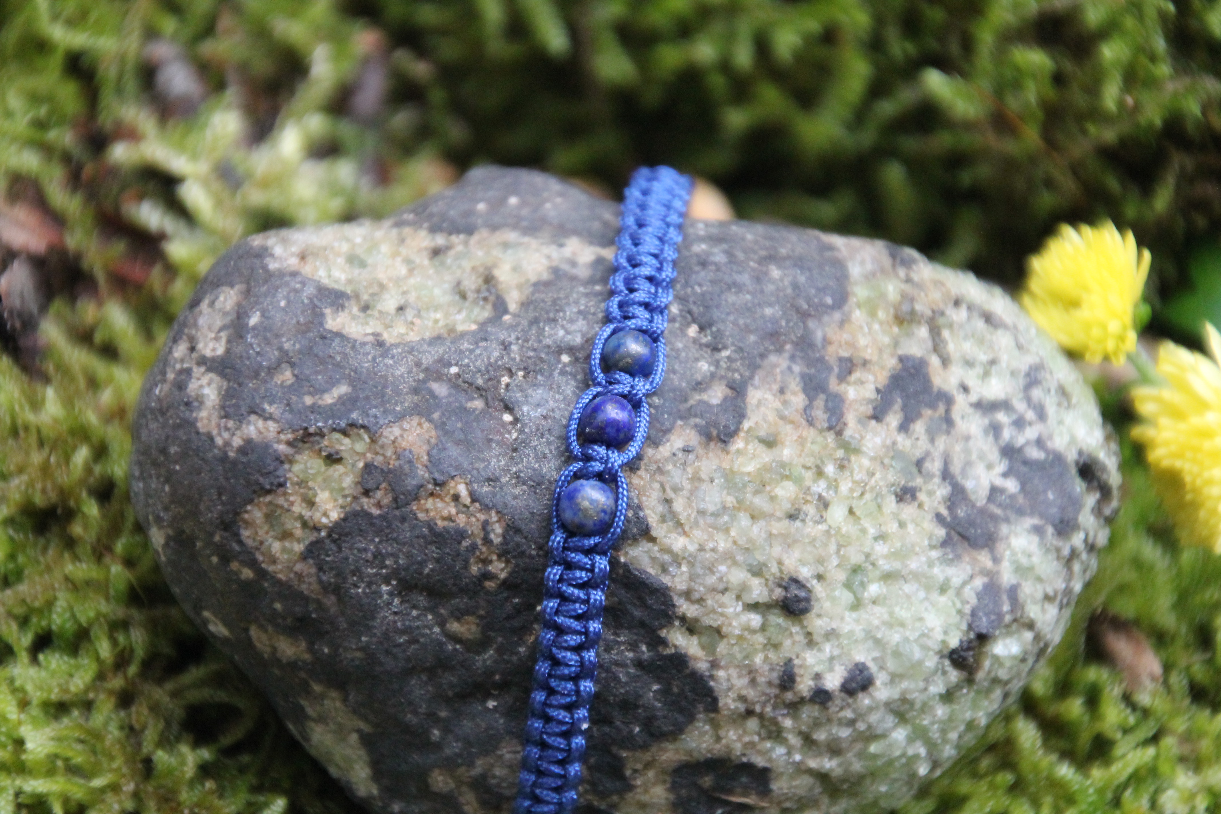 Lapislazuli - Makramee Armband