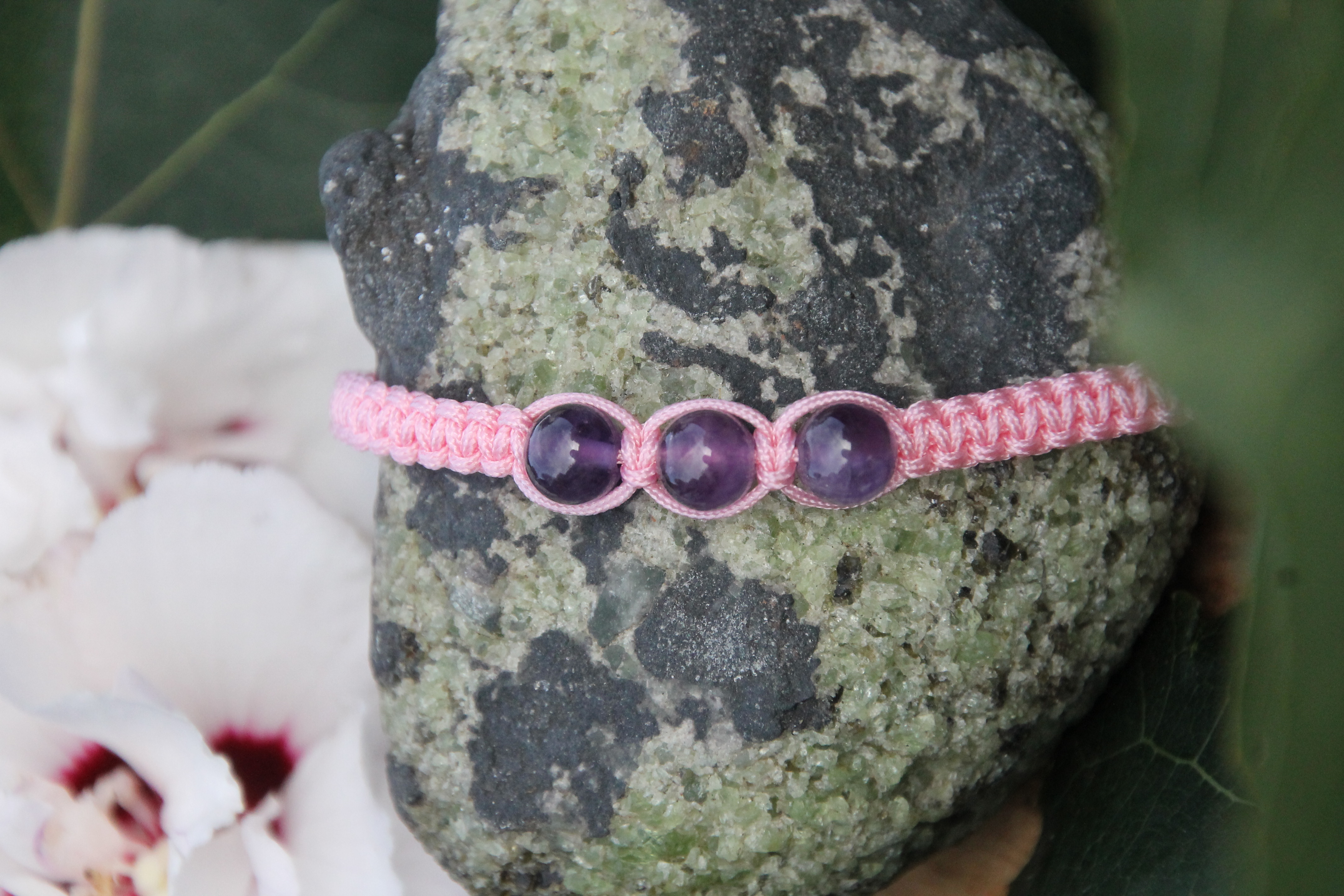 Amethyst - Makramee Armband