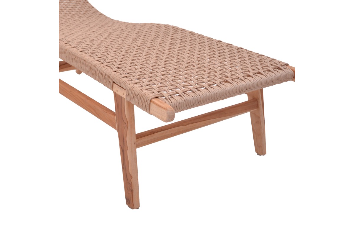 Ξαπλώστρα Teak & σχοινί