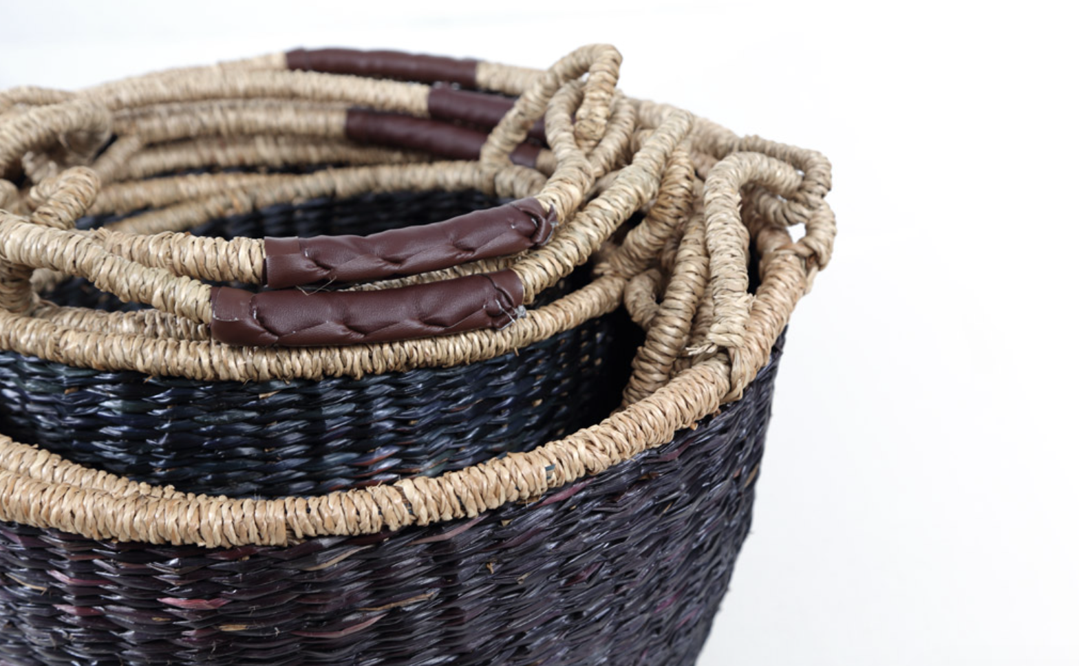 Σετ 5 Καλάθια Black Seagrass