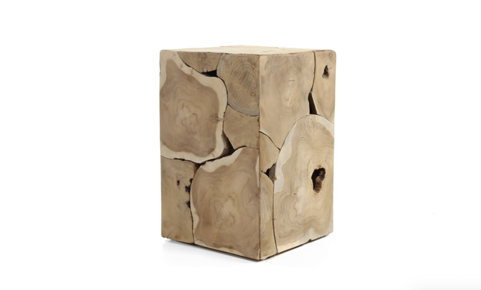Σκαμπό Cube Ρίζα Teak