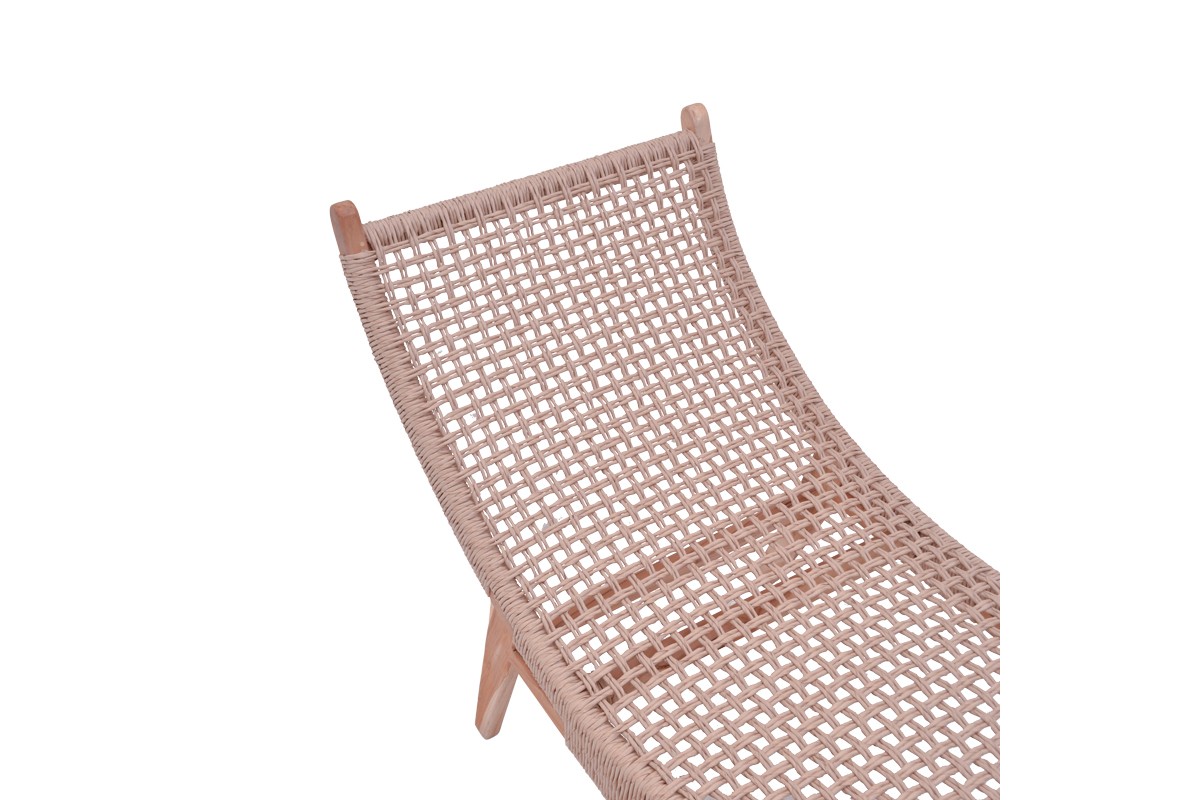 Ξαπλώστρα Teak & σχοινί