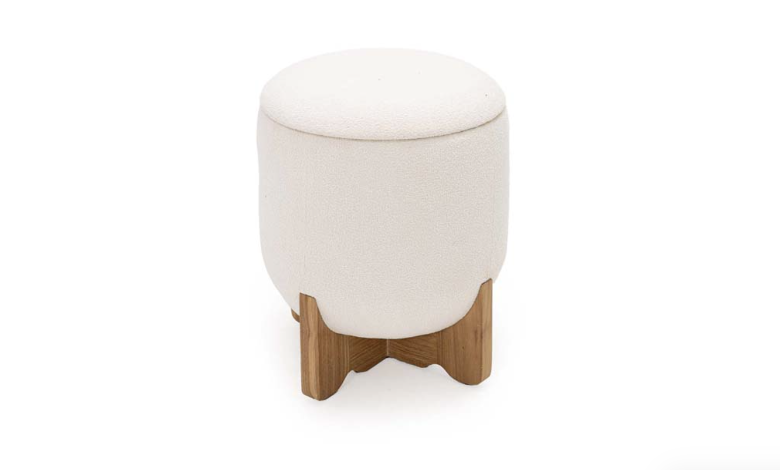 Σκαμπό Verda Bouclé & Teak