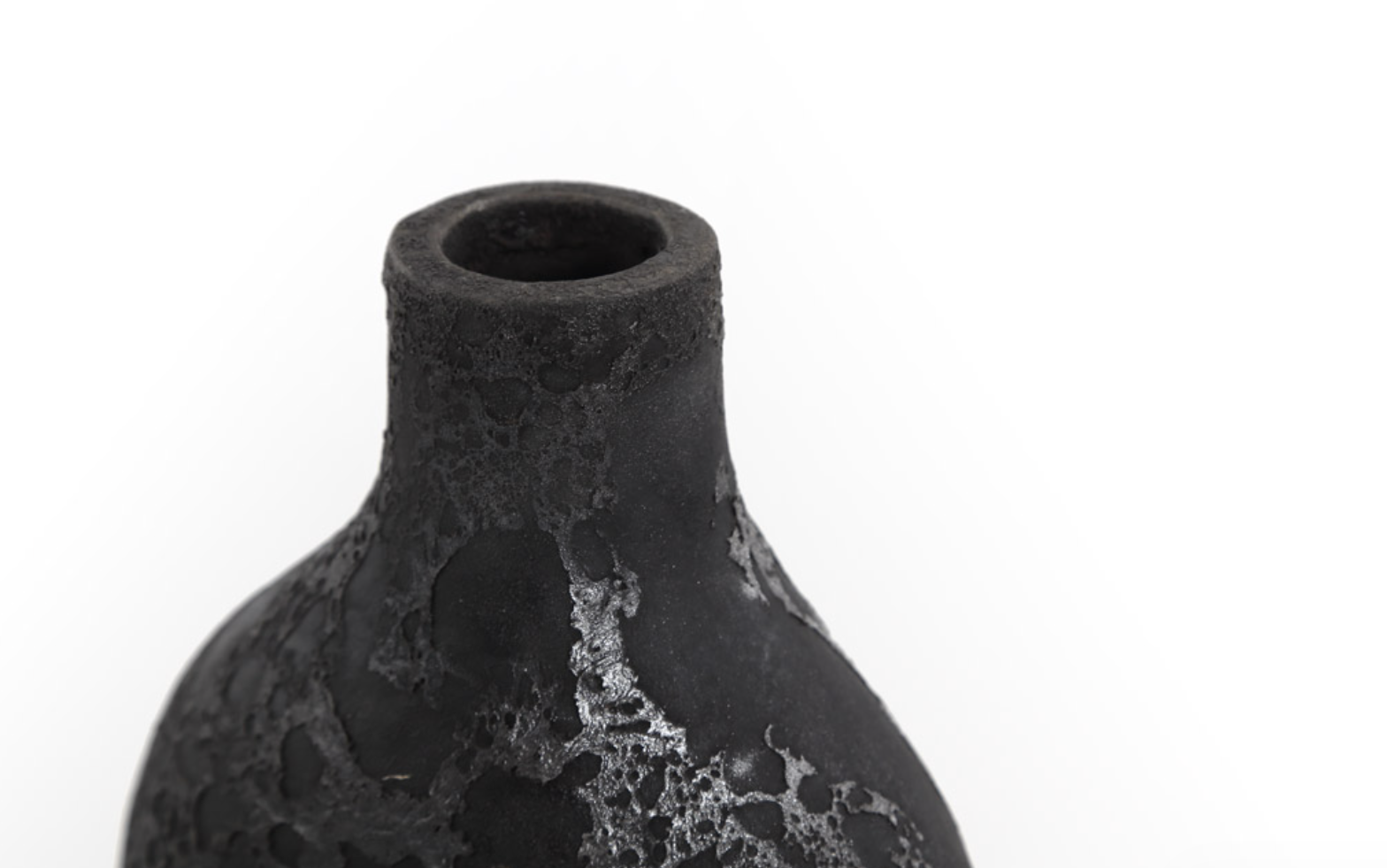 Κεραμικό Βάζο Siso Oki Black Silver