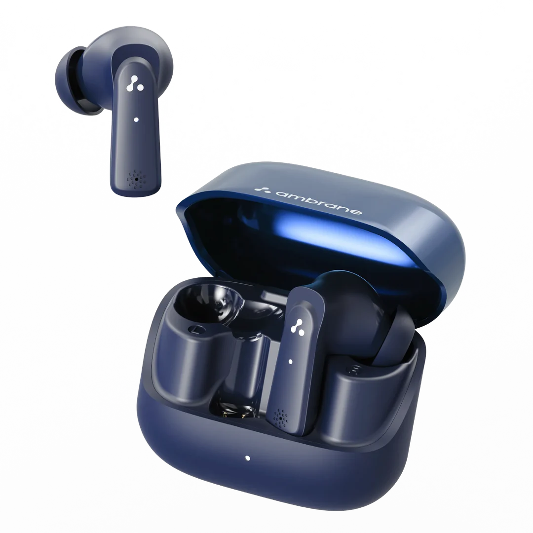 Ambrane Wireless Earphone (Dots Prime Blue)