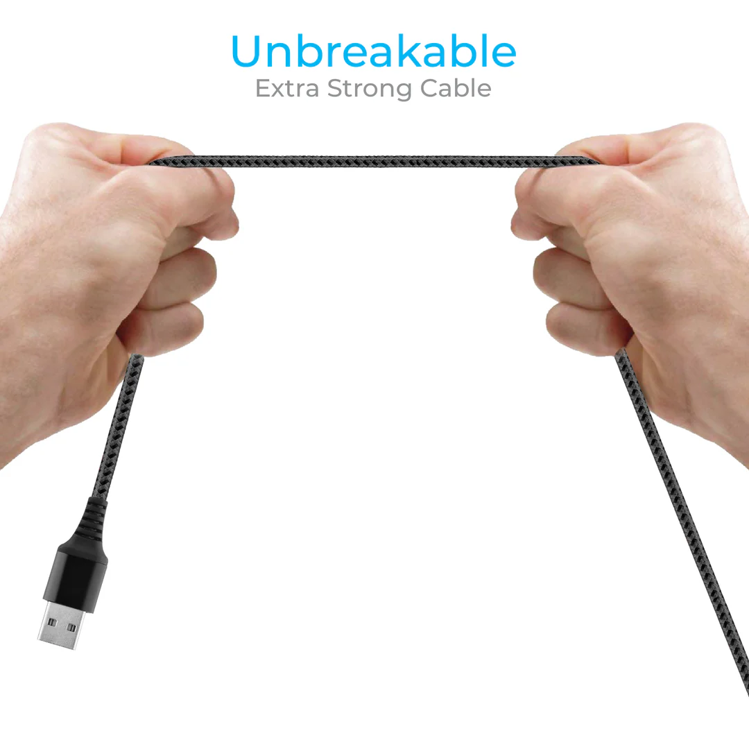 Ambrane Braided Micro USB cable (BCM-C15 Black)