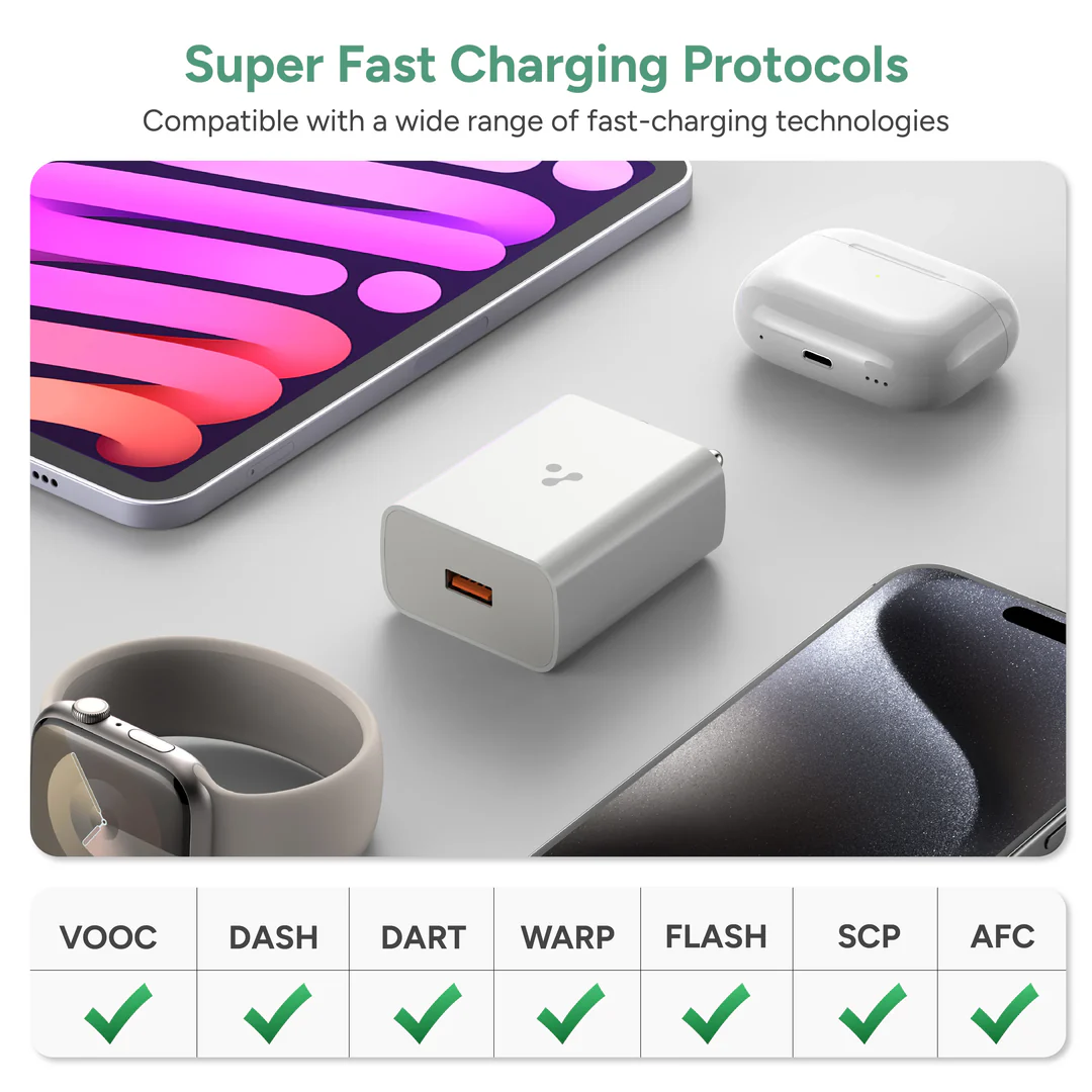 Ambrane wall charger with Type C cable(UNI 18)