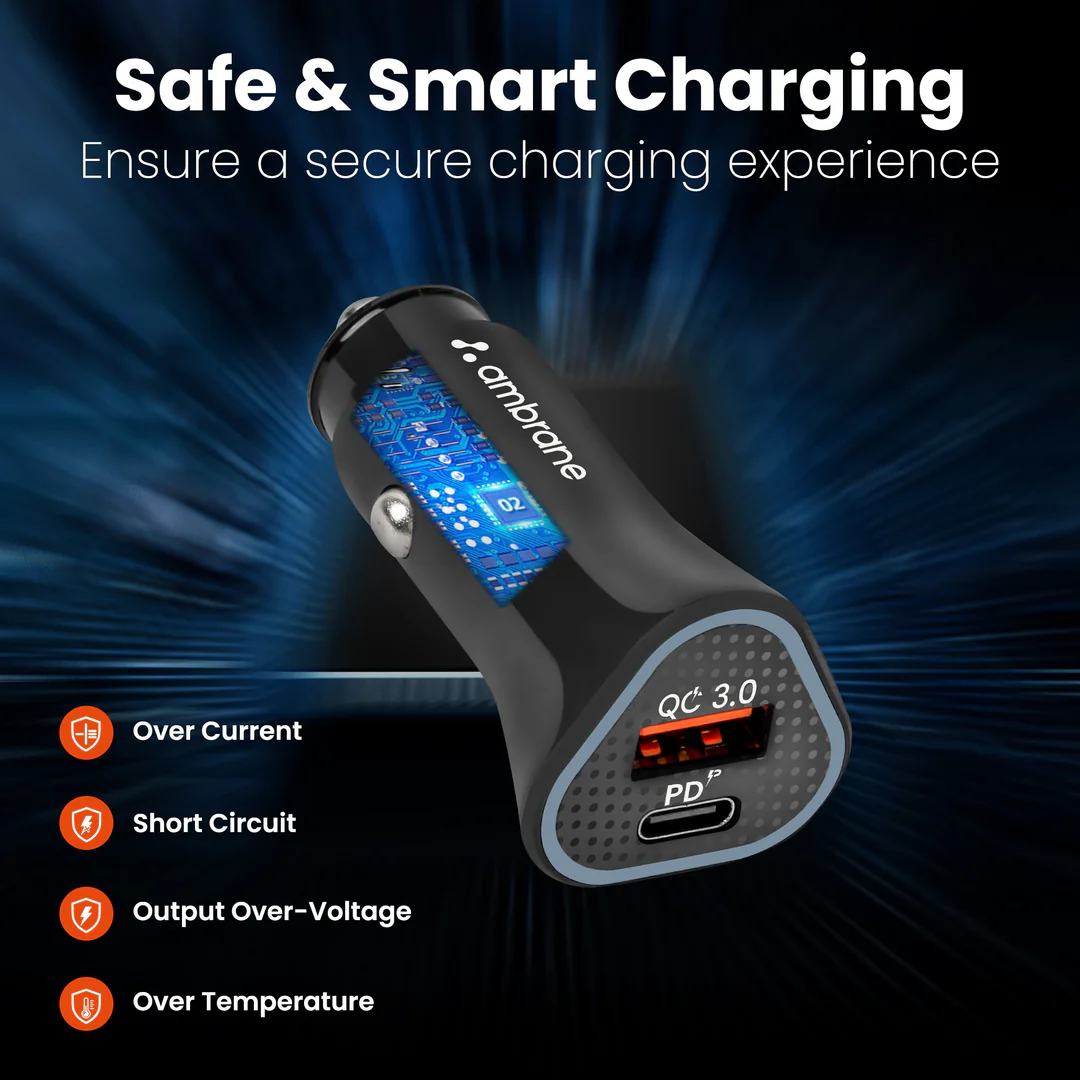 Ambrane car charger without cable (Impulz C11)