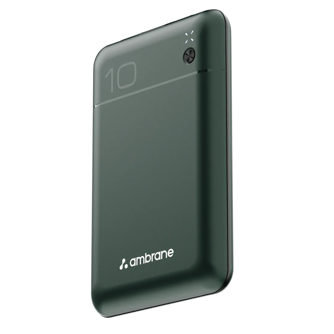 Ambrane 10000mah Powerbank (Pocketcharge Green)
