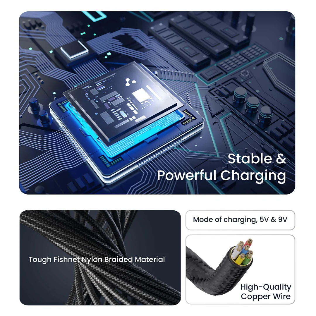 Ambrane Type C to Lightning cable (ABLTLS-12G Black)