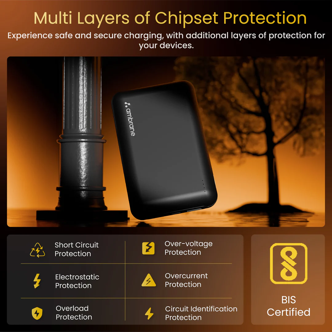 Ambrane Powerbank 20000mah (Powerlit XL Lite Black)