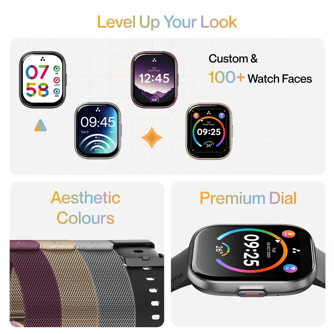 Ambrane smartwatch (Fyre Deep Wine)