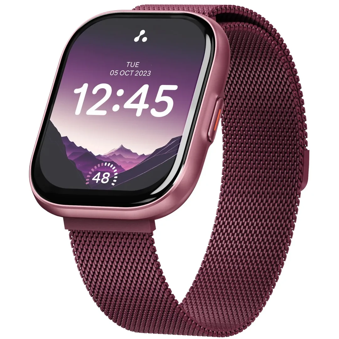 Ambrane smartwatch (Fyre Deep Wine)