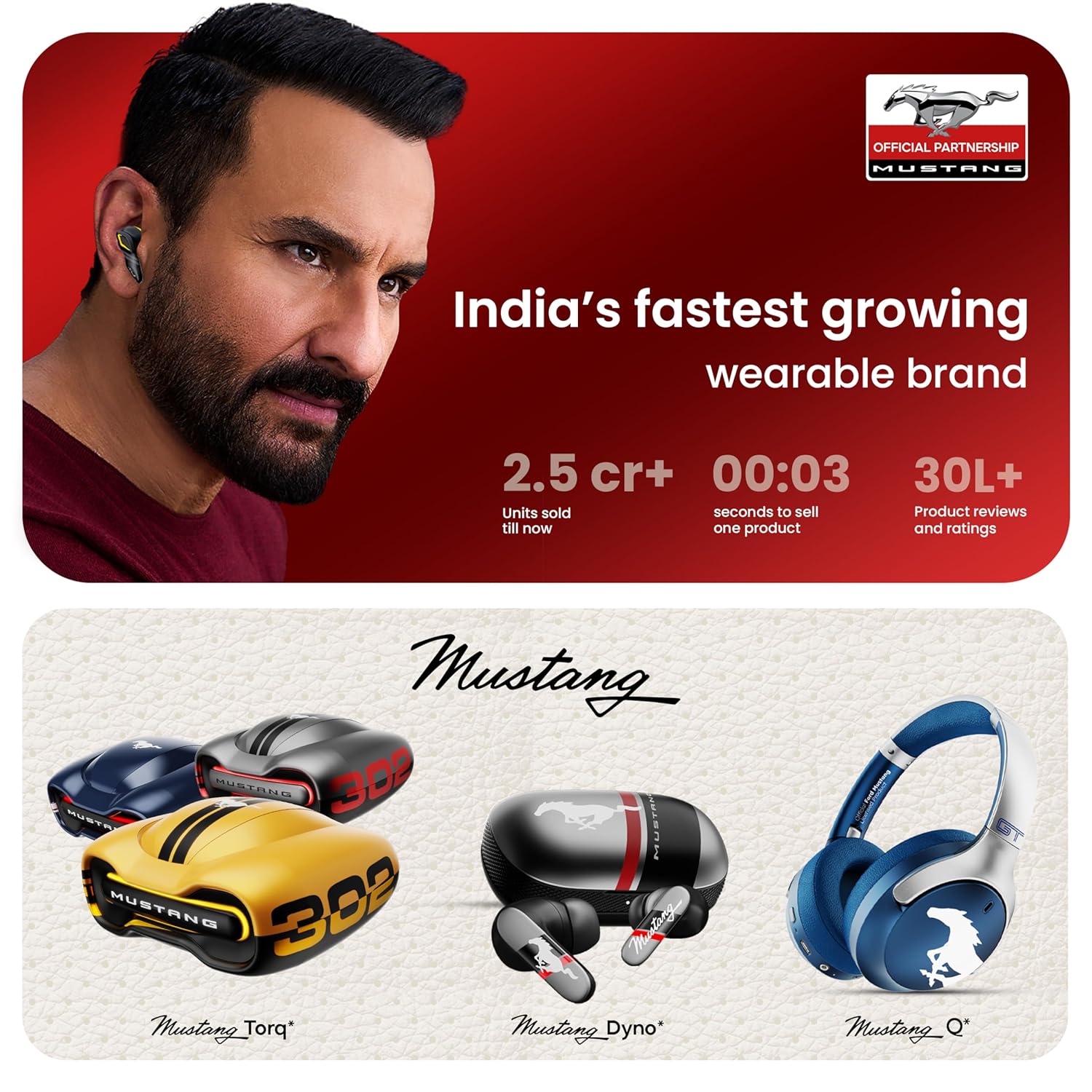 Boult Audio Wireless Earbuds Mustang Torq, Yellow