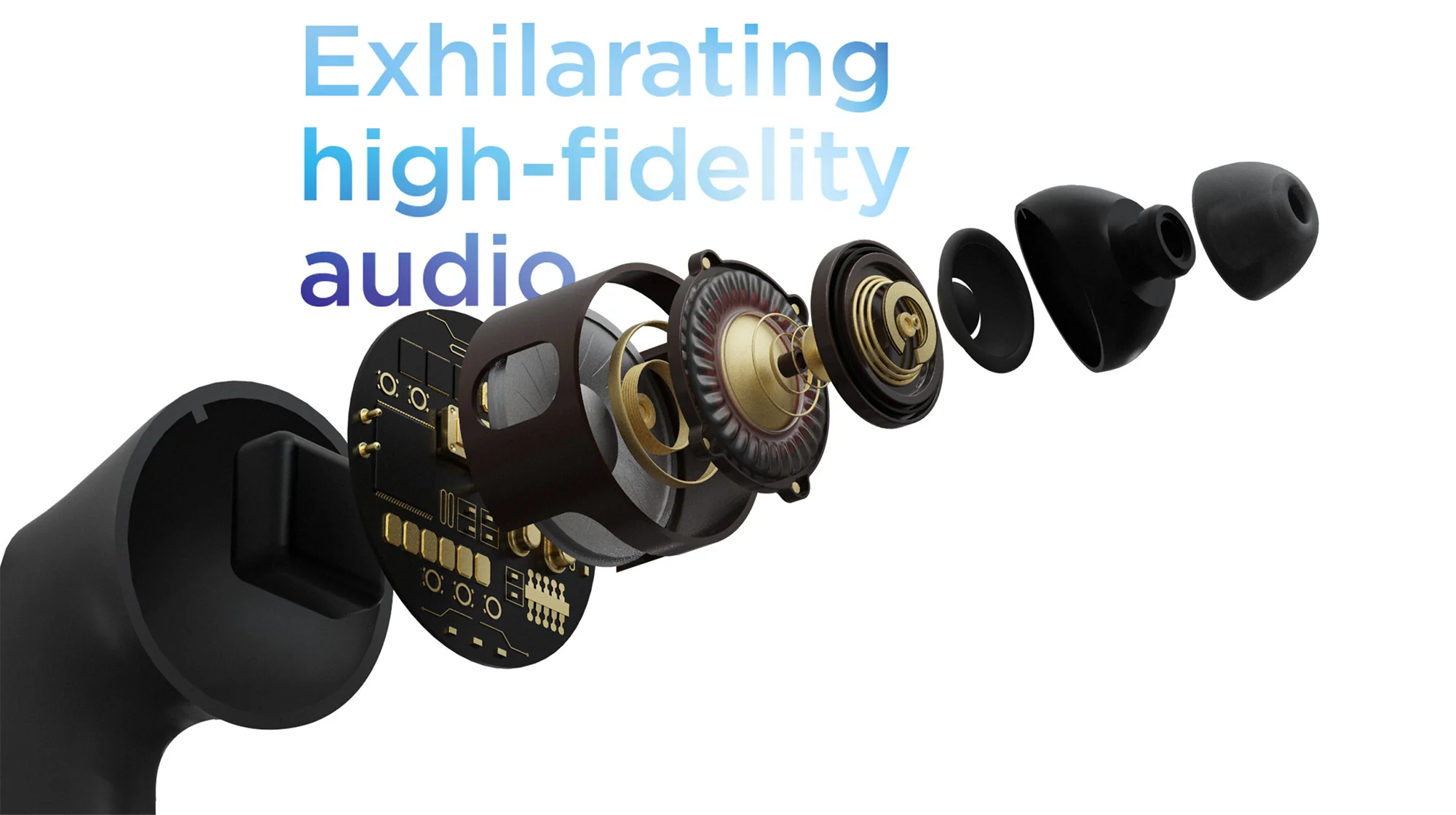 Boult Audio Wireless Earbuds Y1, Black