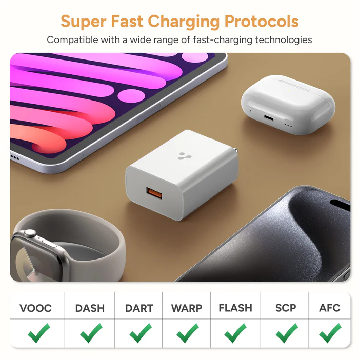 Ambrane Wall Charger UNI-20 without cable, White