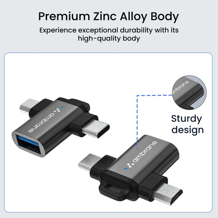 Ambrane 2 in 1 Adapter OTG