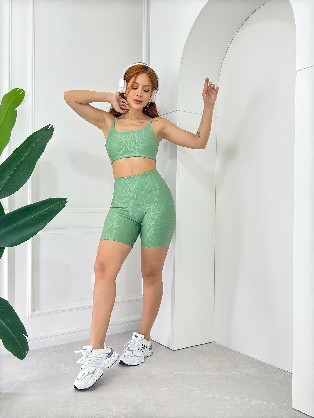 Ensemble de sport vert