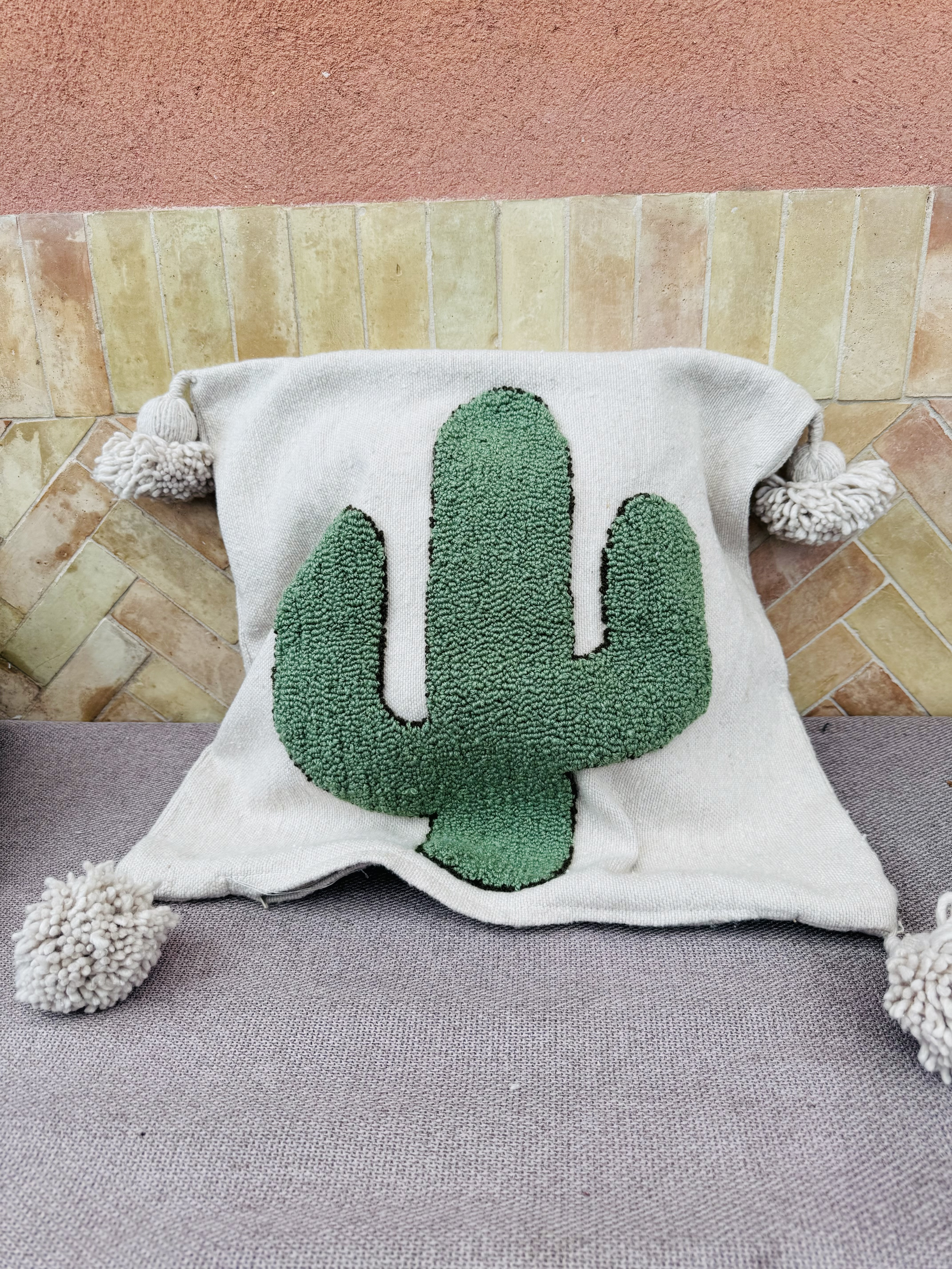 Housse de coussin cactus 