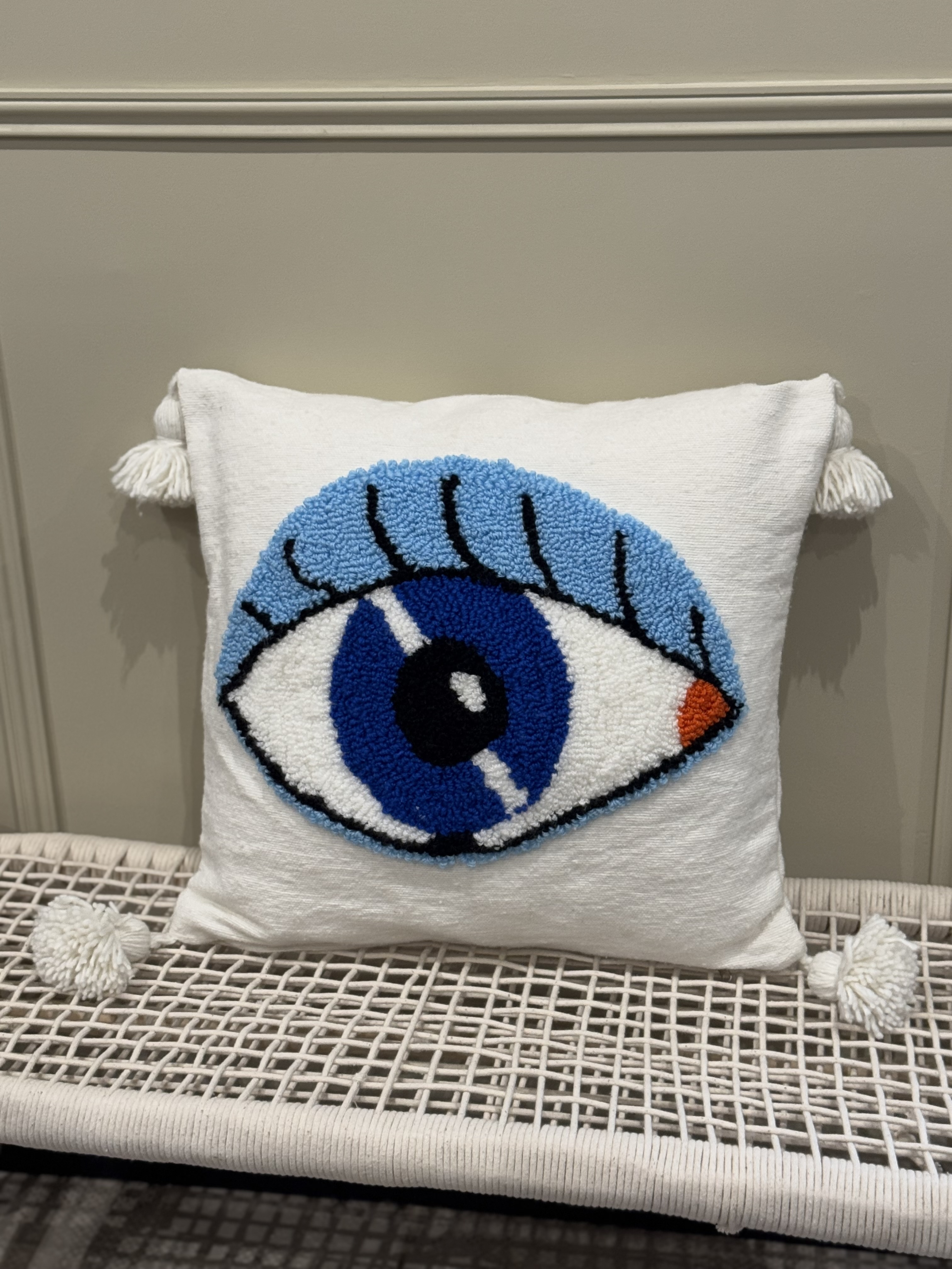 Housse de coussin Œil Bleu mélangé