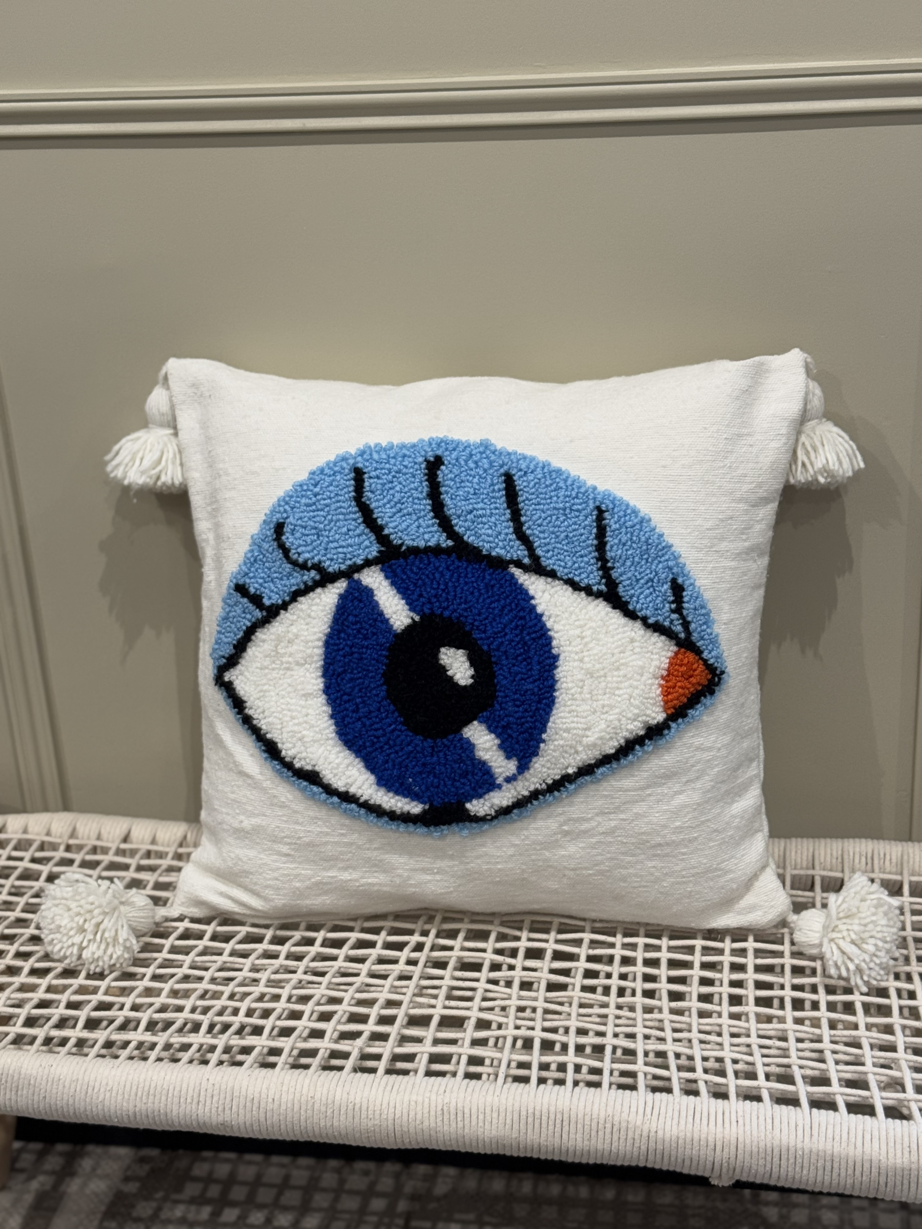 Housse de coussin Œil Bleu mélangé