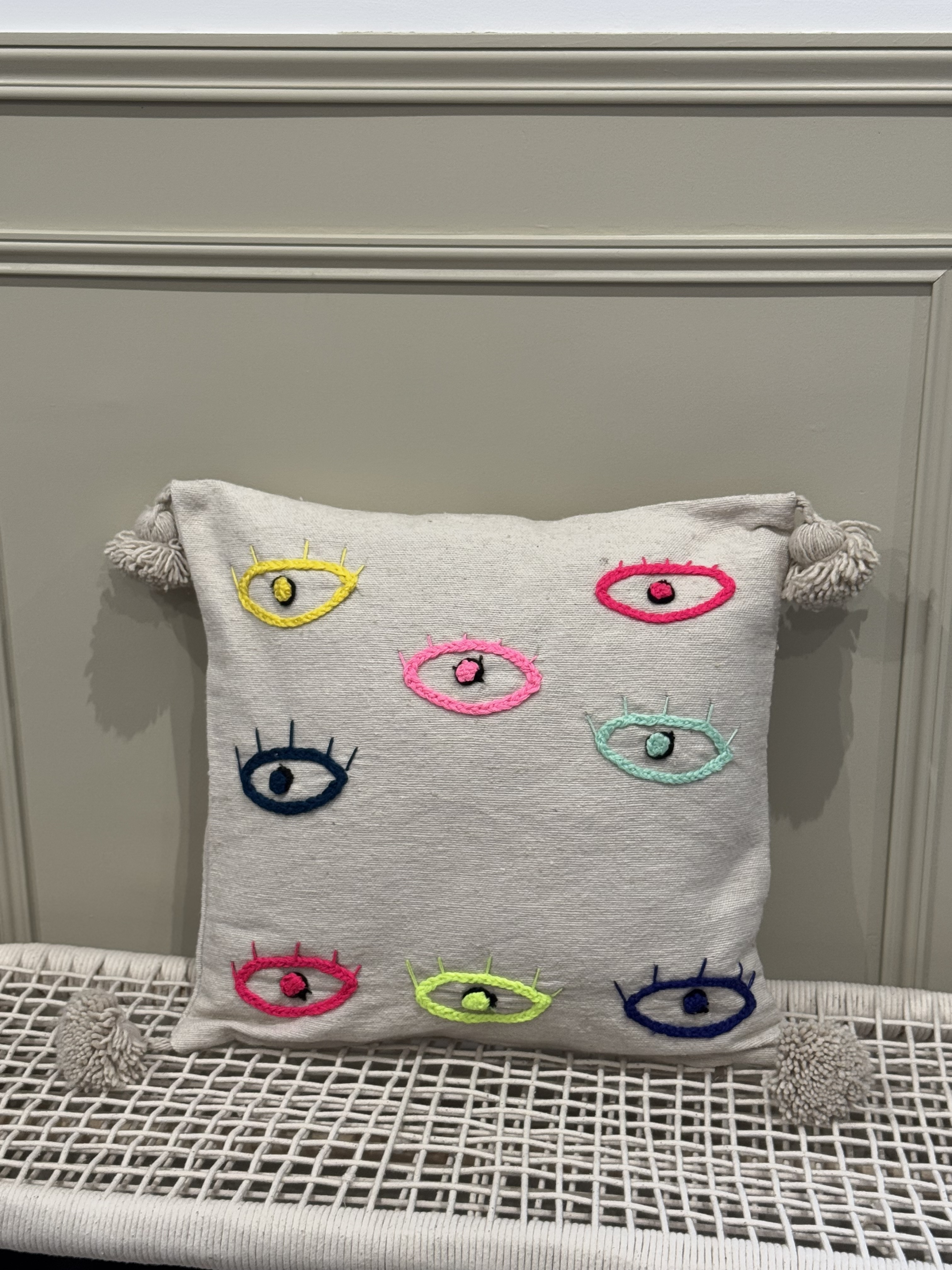 Housse de coussin Œil multicolore