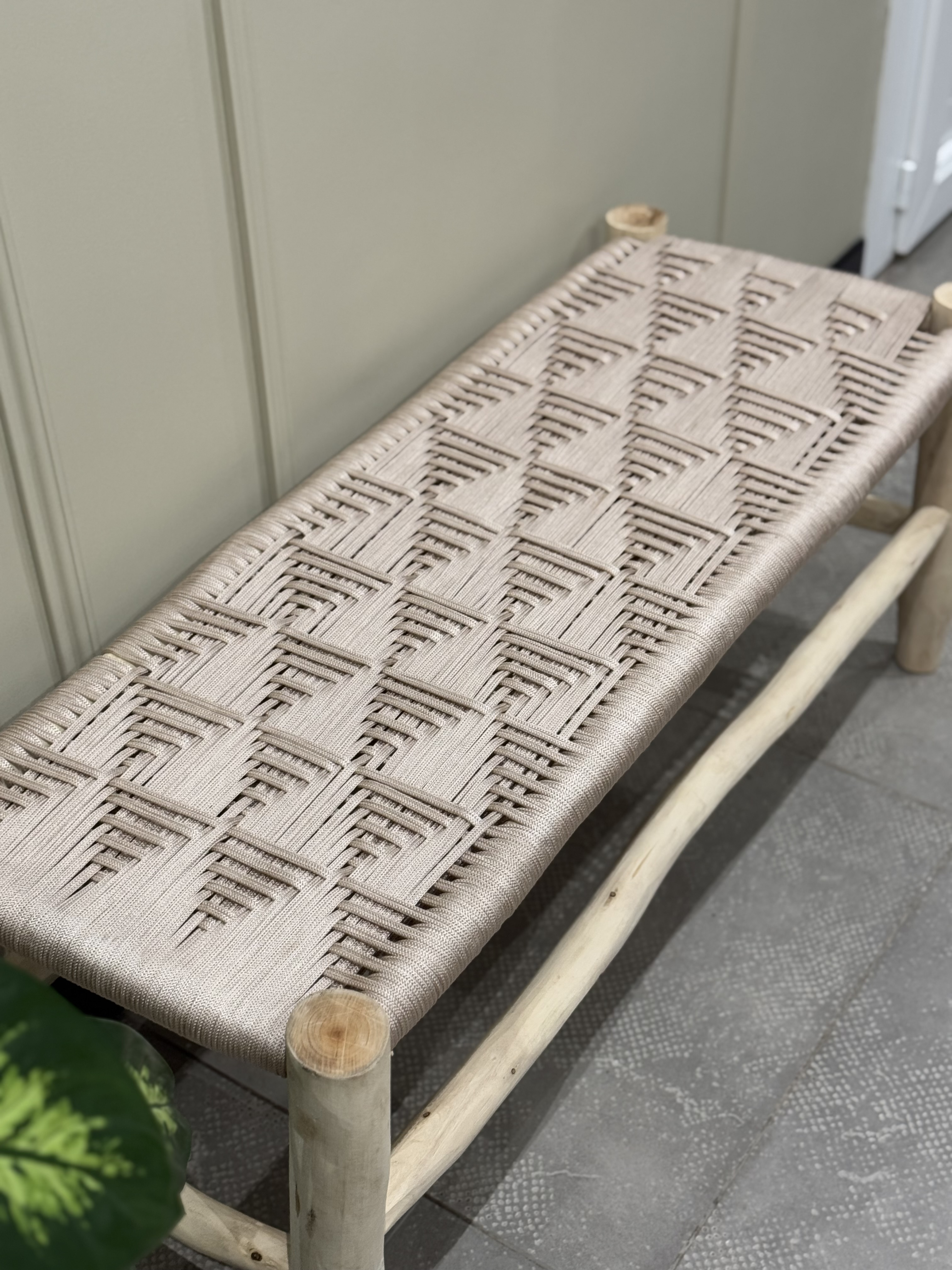 Banc tressé beige
