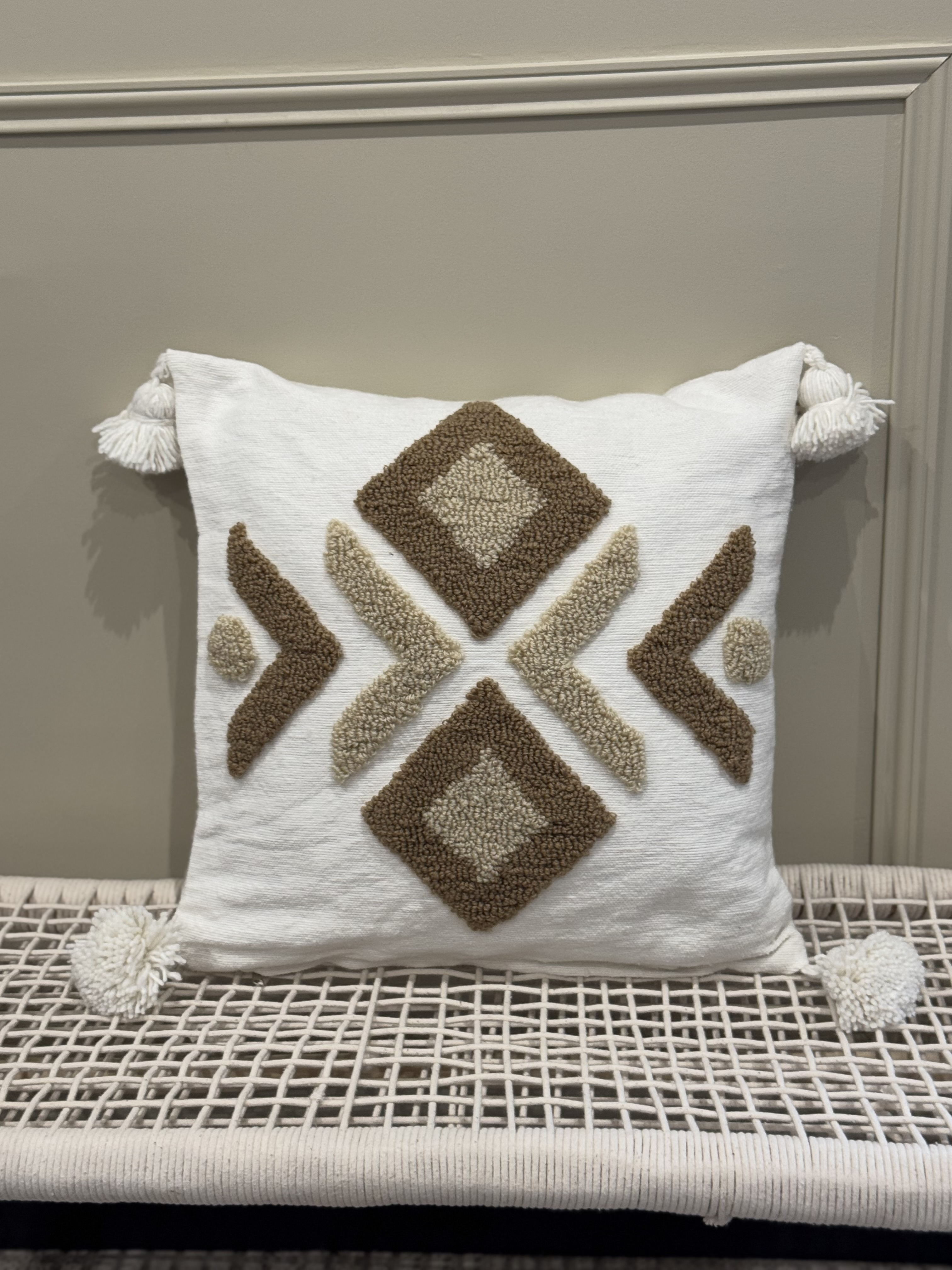 Housse de coussin Géométrique Taupe