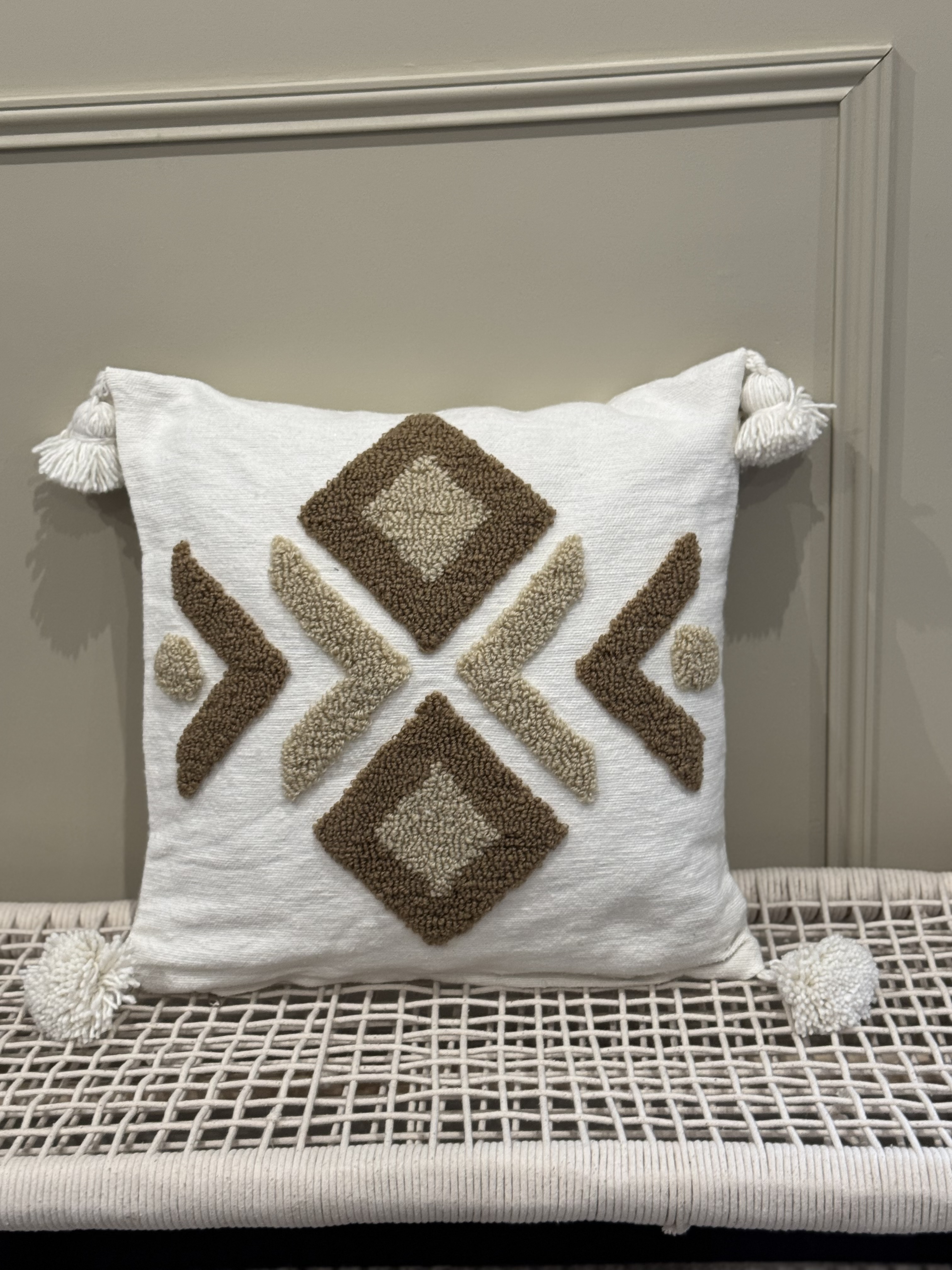 Housse de coussin Géométrique Taupe