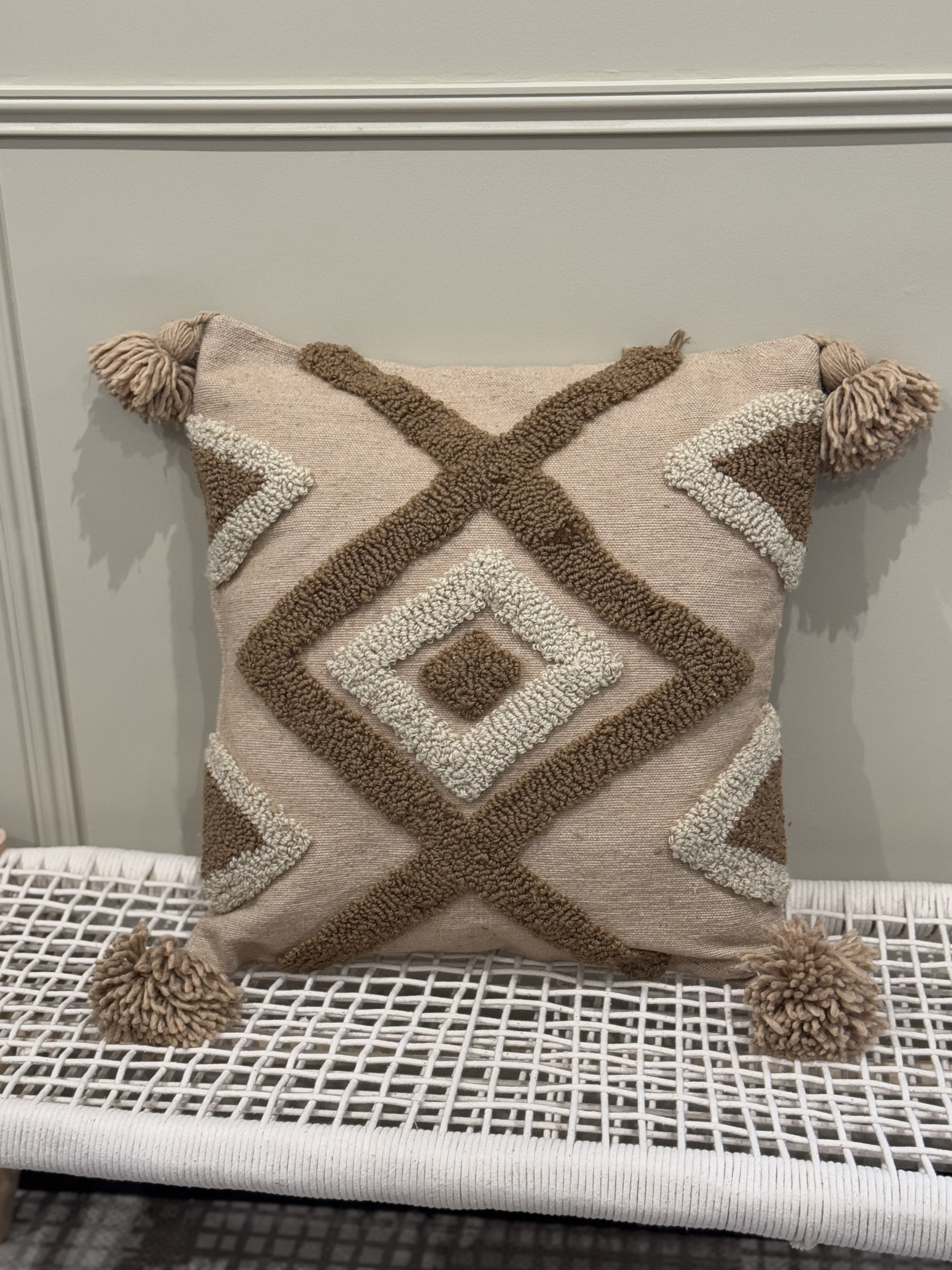 Housse de coussin Géométrique Marron
