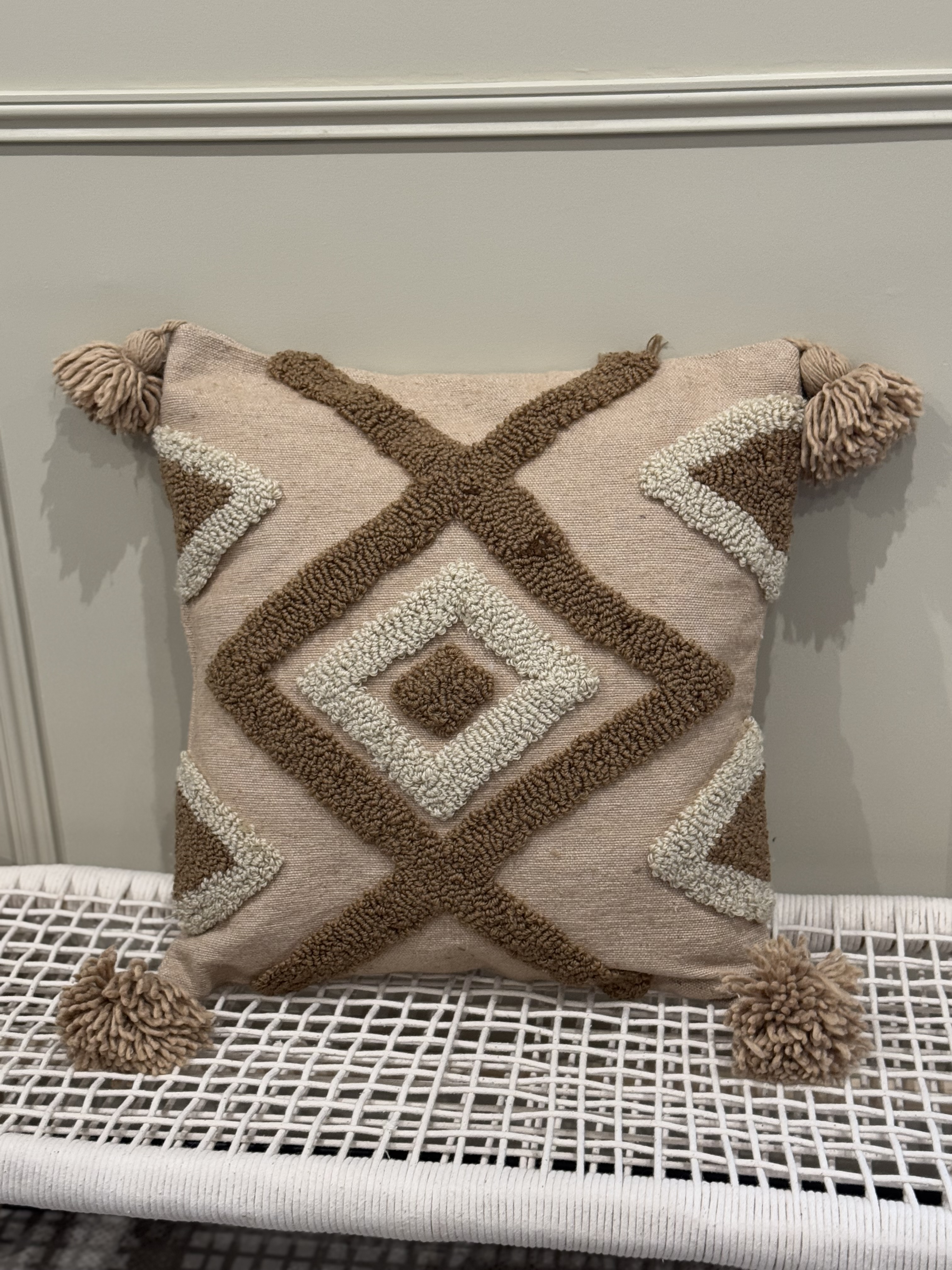 Housse de coussin Géométrique Marron