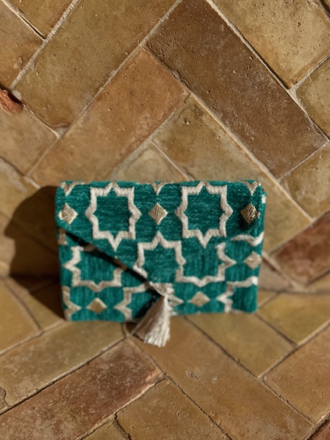 Magnifique pochette portefeuille Zellige