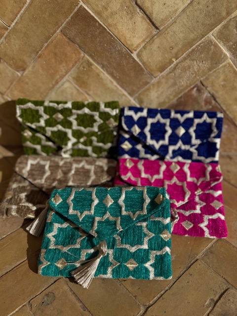 Magnifique pochette portefeuille Zellige