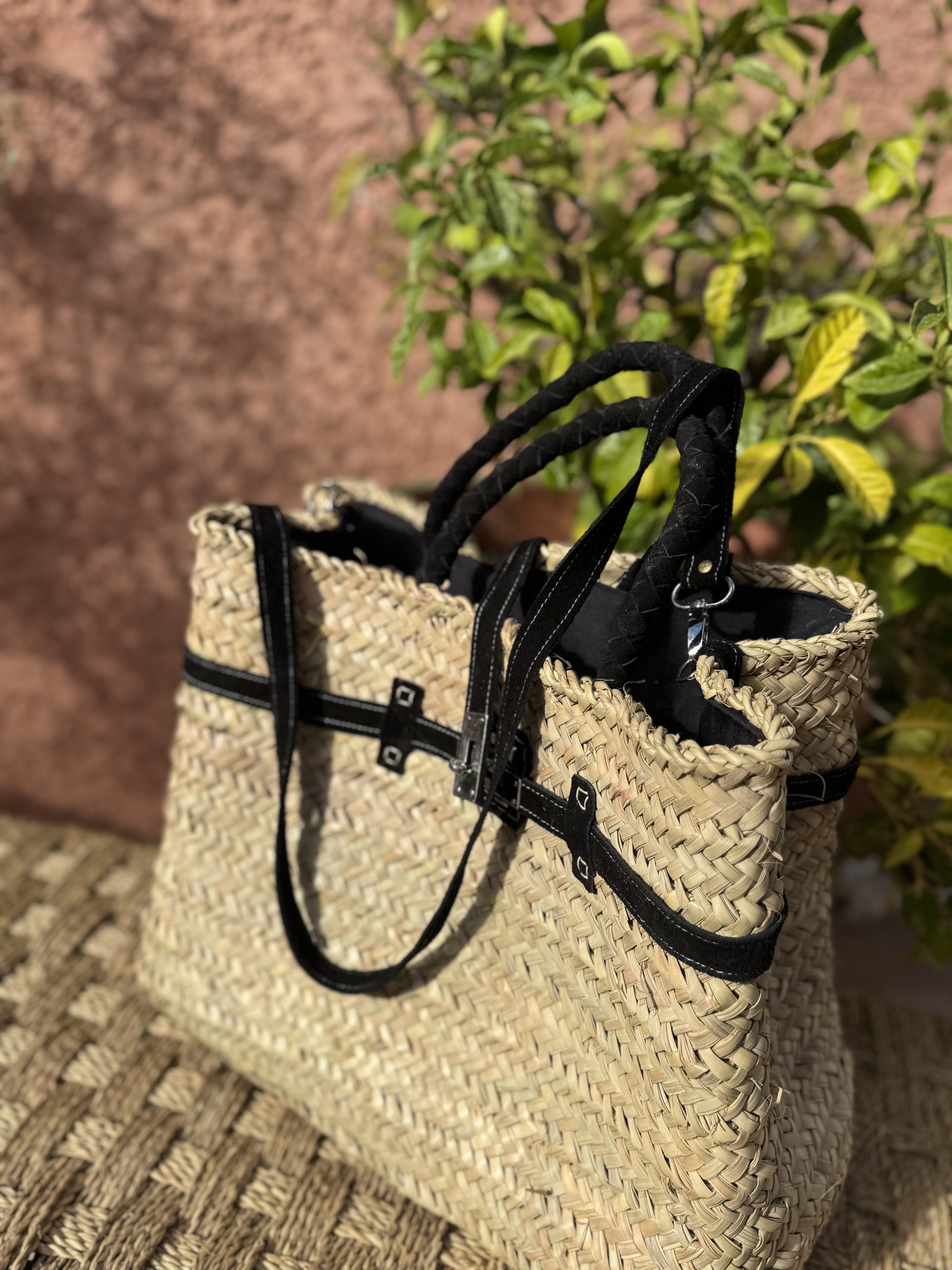 Sac panier en doum et daim Inspi