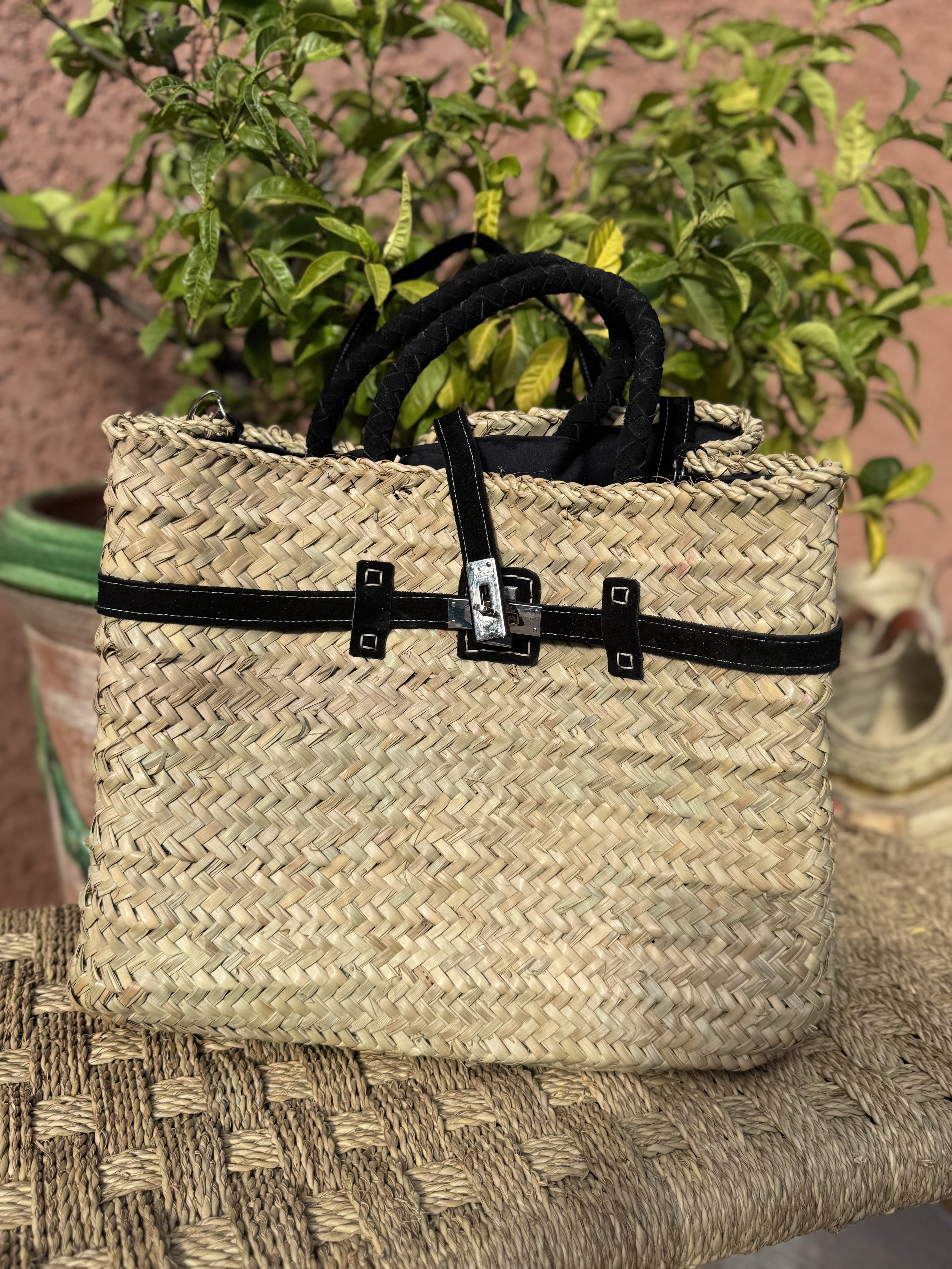 Sac panier en doum et daim Inspi