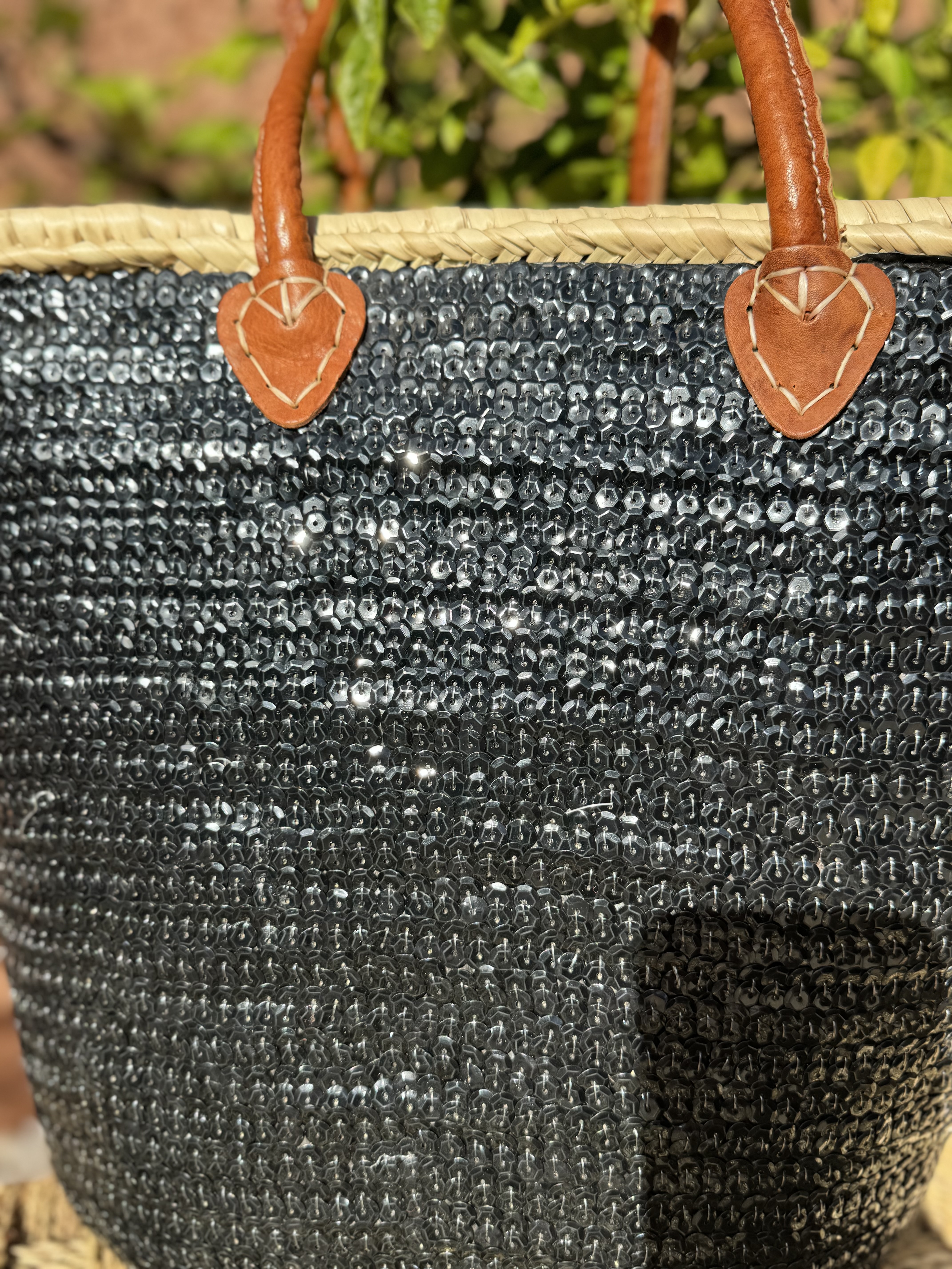 Panier Paillettes Noires