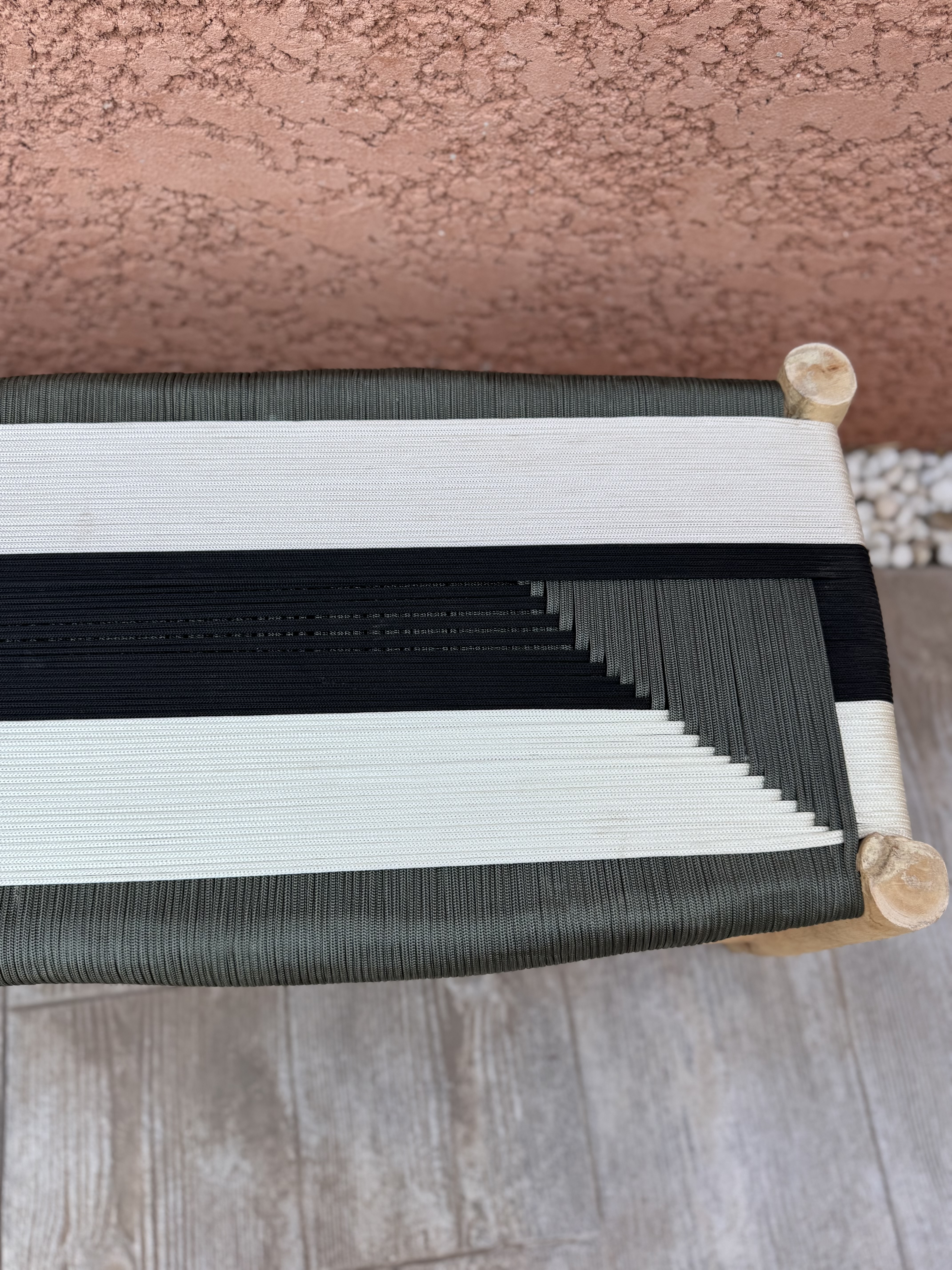 Banc tressé 3 couleurs