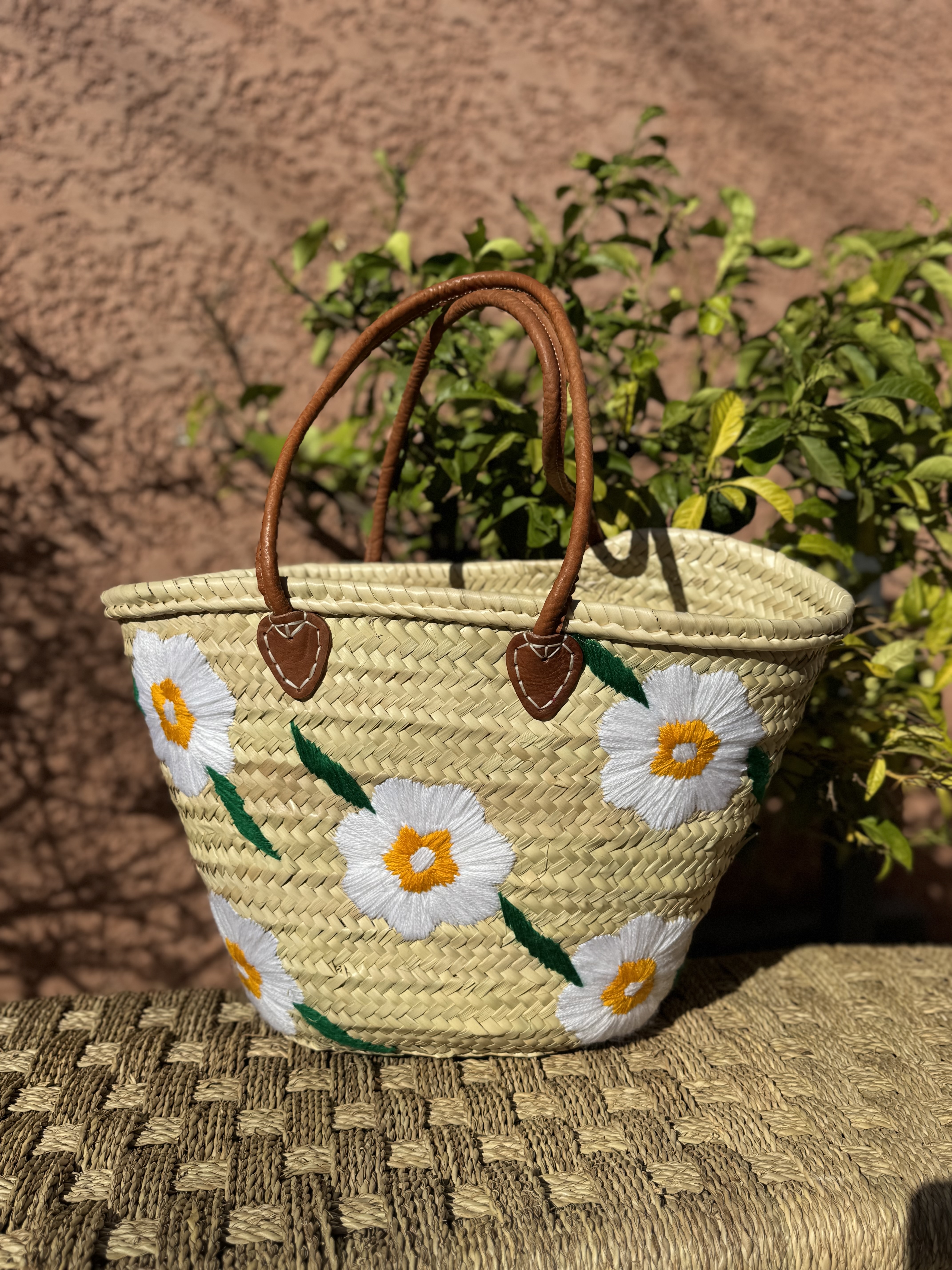 Panier Fleurs Blanches