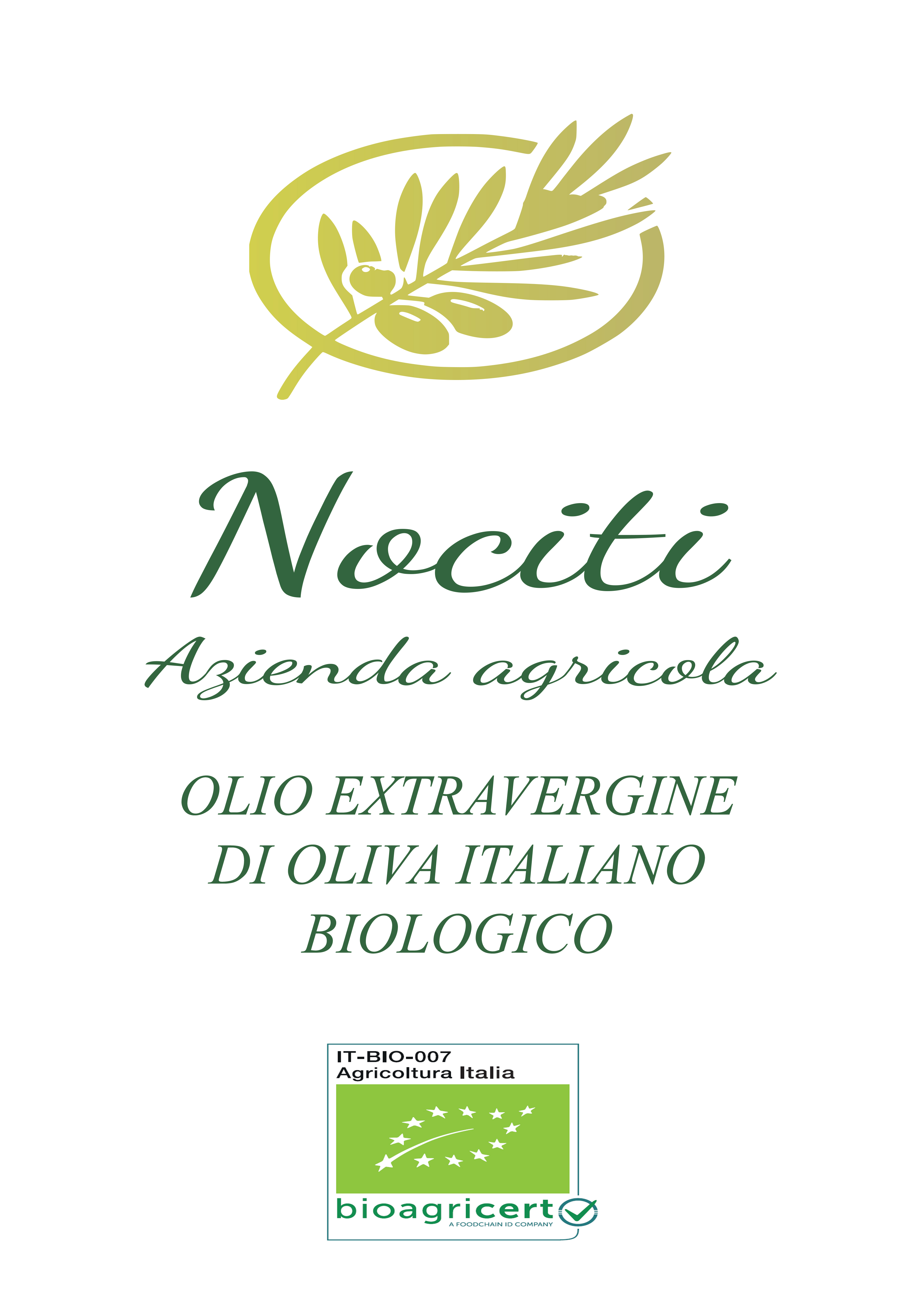 Olio Extravergine di Oliva Italiano Biologico 5 lt